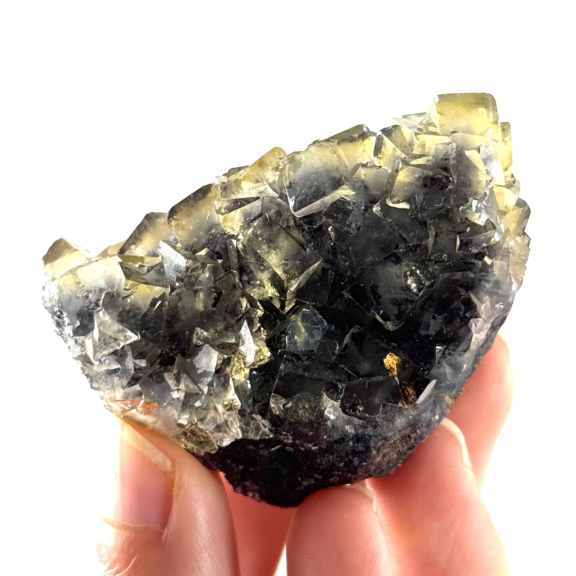 Okorusu Fluorite (Namibia) | “Honey Pocket” fluorite cluster, yellow fluorite crystal, mineral specimen