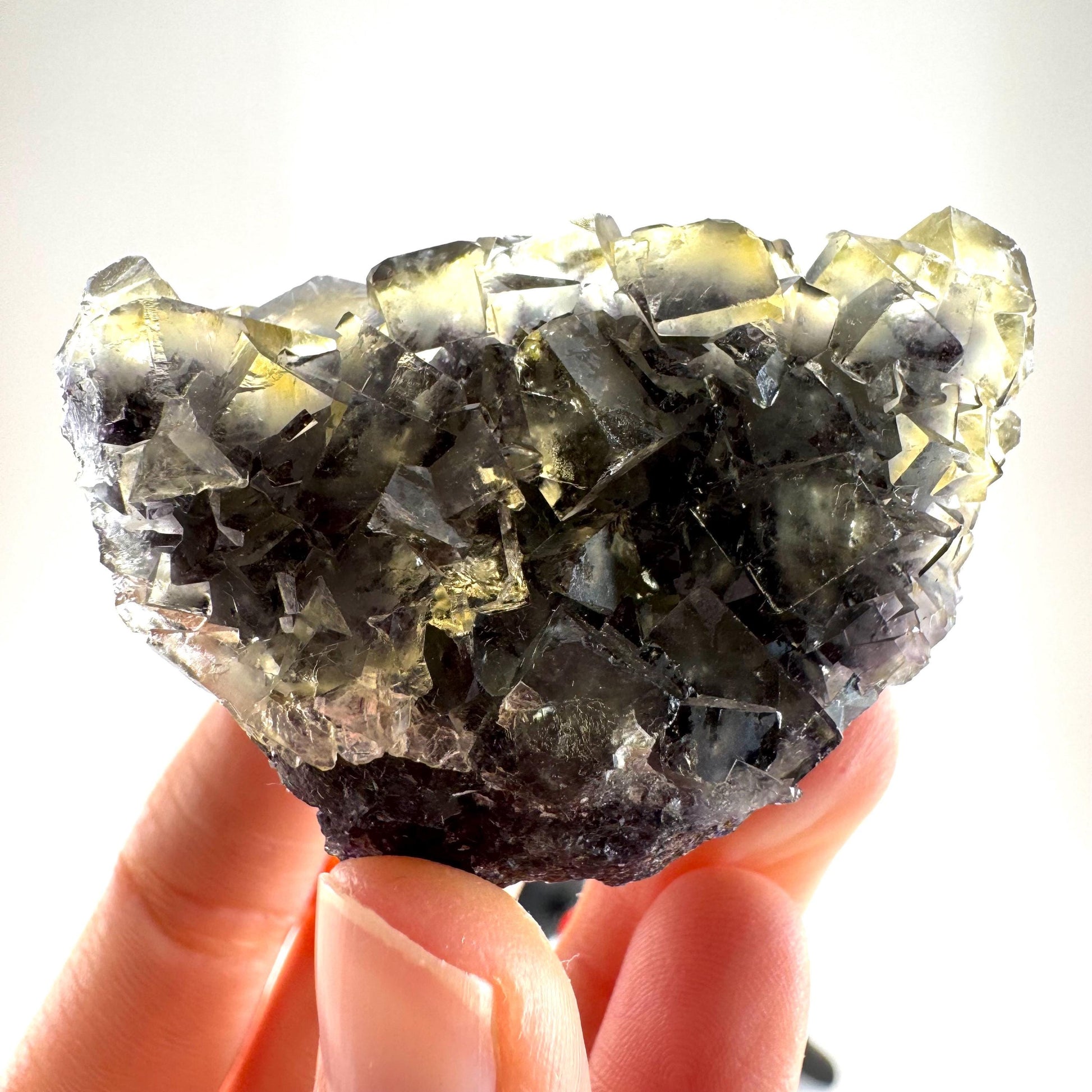 Okorusu Fluorite (Namibia) | “Honey Pocket” fluorite cluster, yellow fluorite crystal, mineral specimen
