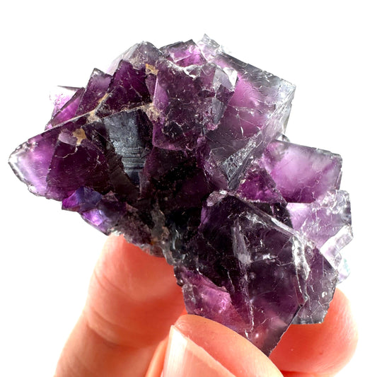 Okorusu Fluorite (Namibia) | purple fluorite cluster, raw fluorite crystal, mineral specimen