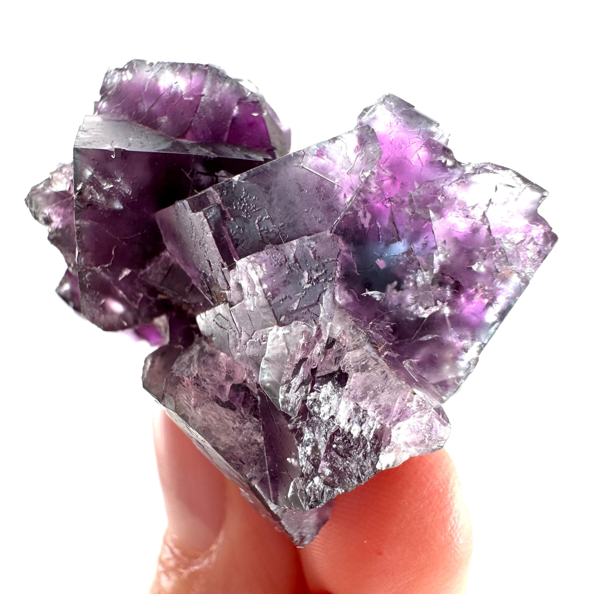 Okorusu Fluorite (Namibia) | purple fluorite cluster, raw fluorite crystal, mineral specimen