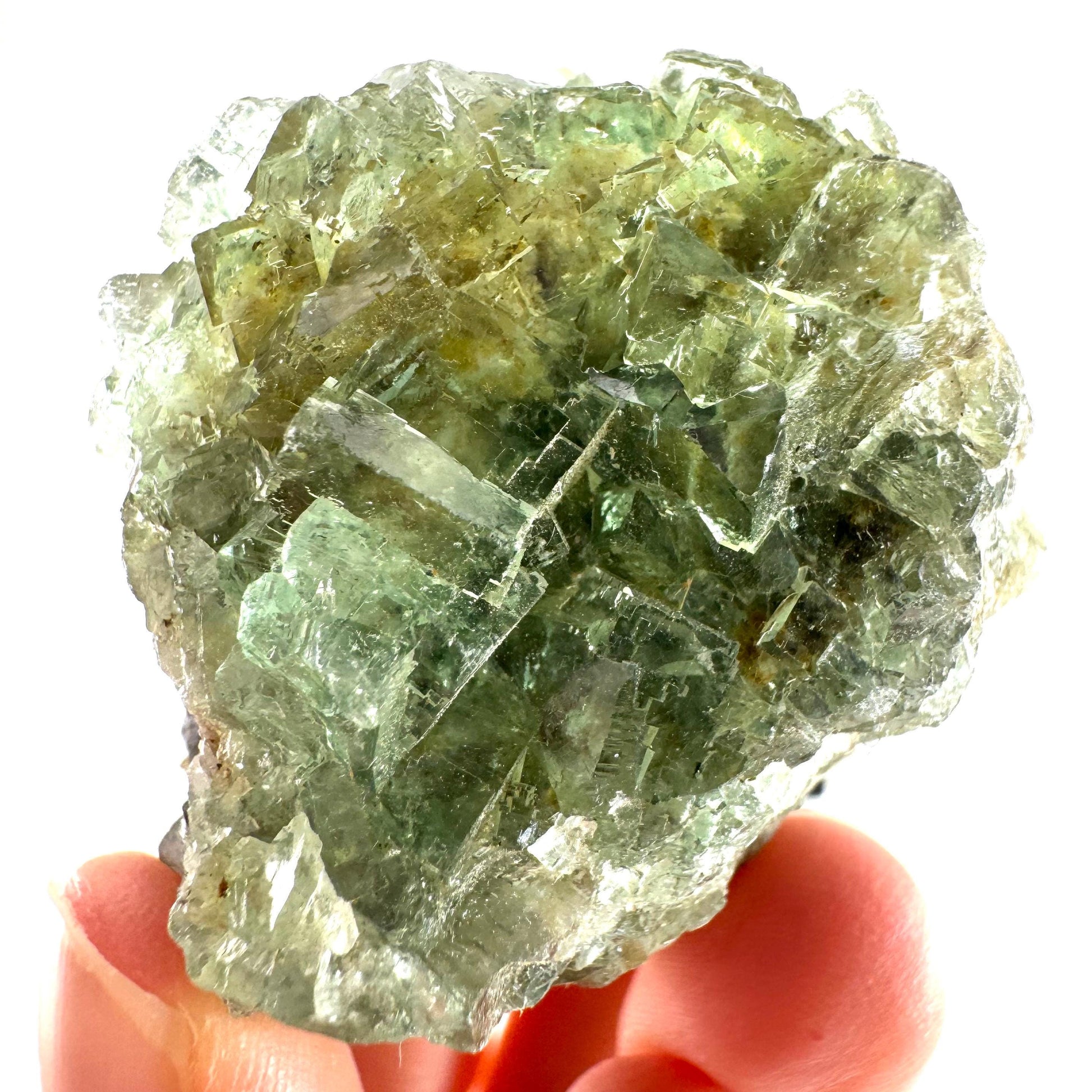 Okorusu Fluorite (Namibia) | green fluorite cluster, raw fluorite crystal, mineral specimen