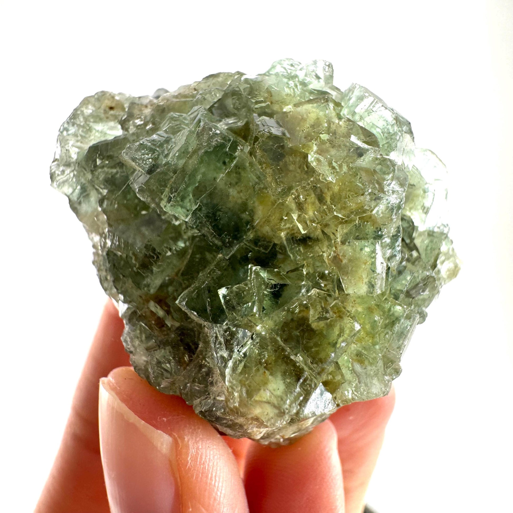 Okorusu Fluorite (Namibia) | green fluorite cluster, raw fluorite crystal, mineral specimen