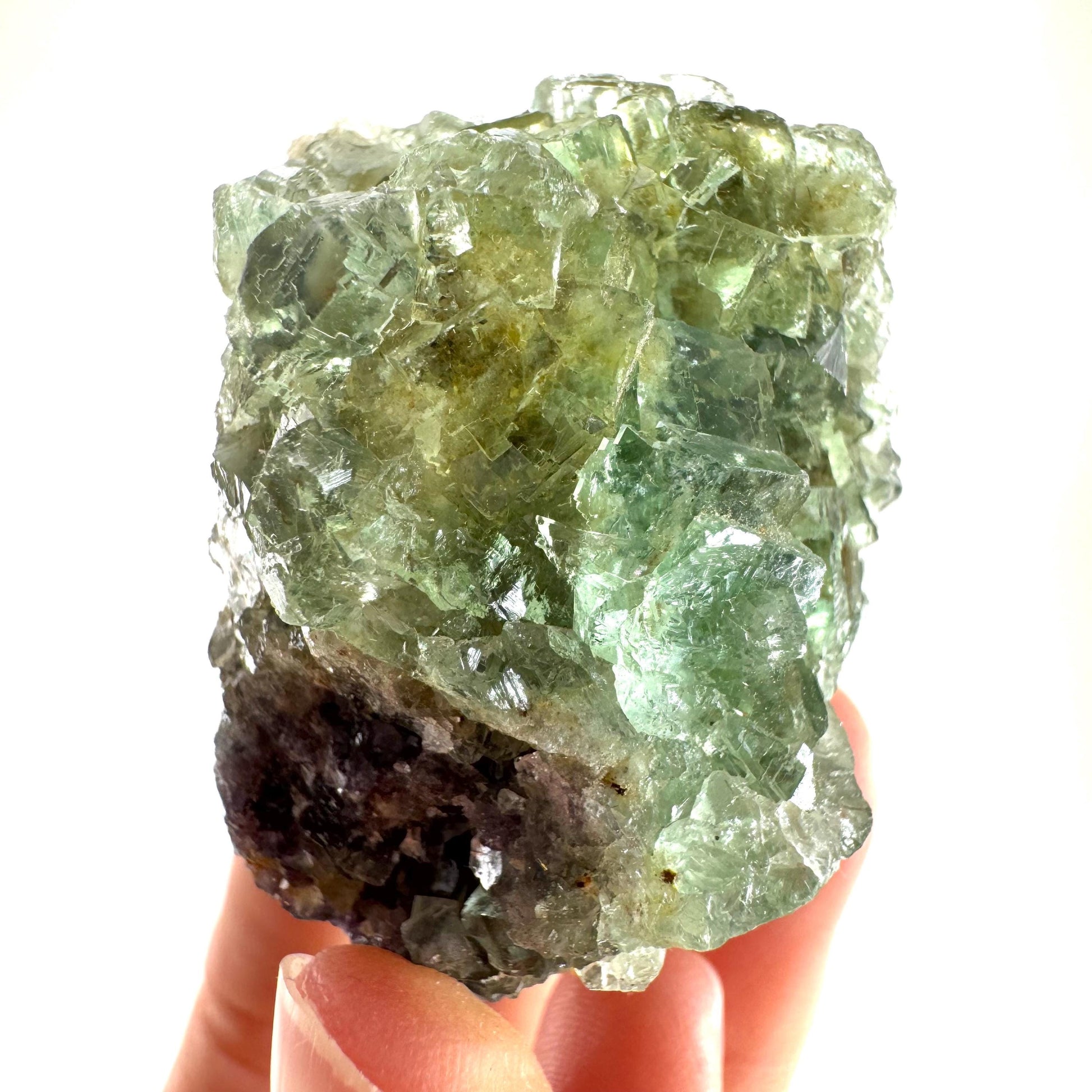 Okorusu Fluorite (Namibia) | green fluorite cluster, raw fluorite crystal, mineral specimen