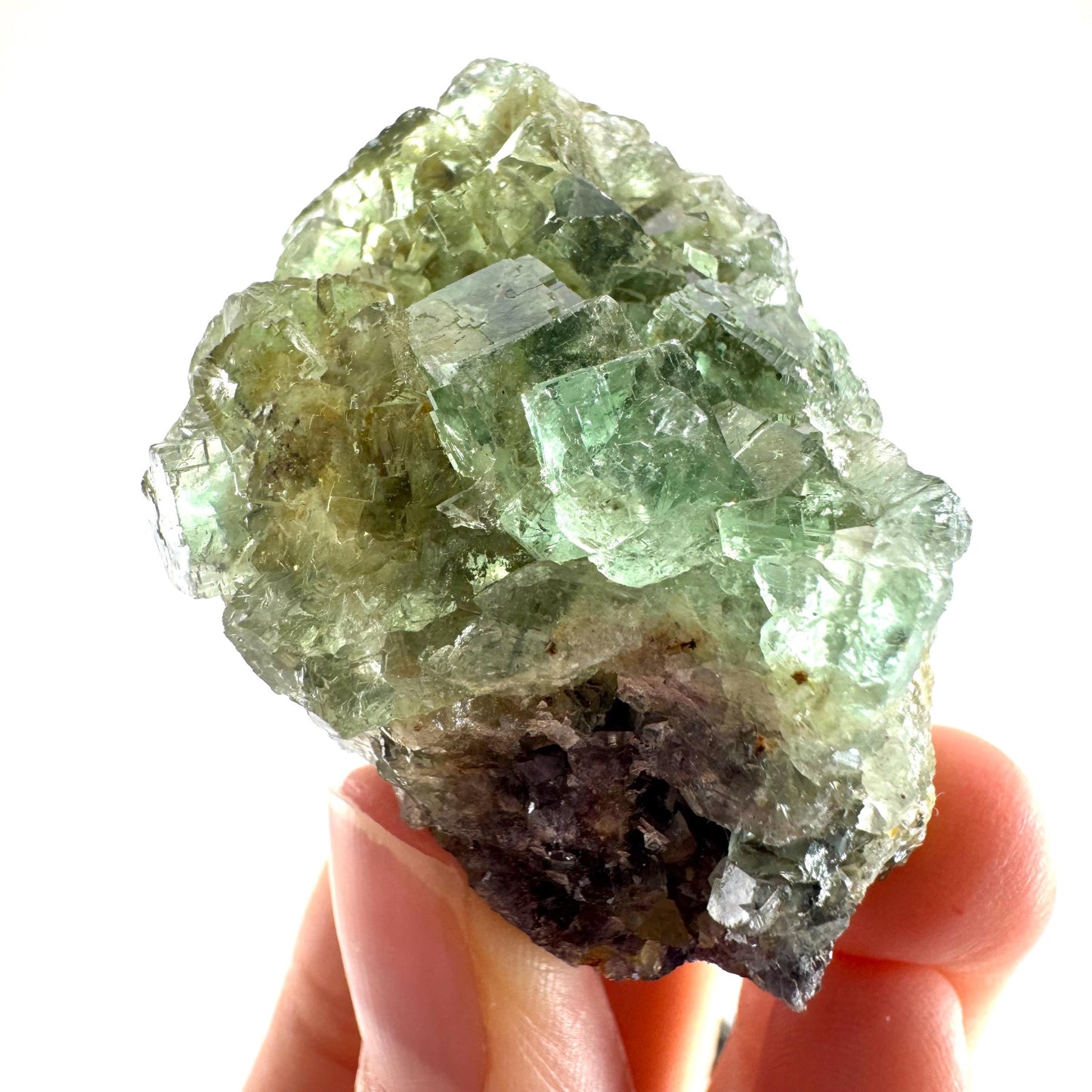 Okorusu Fluorite (Namibia) | green fluorite cluster, raw fluorite crystal, mineral specimen