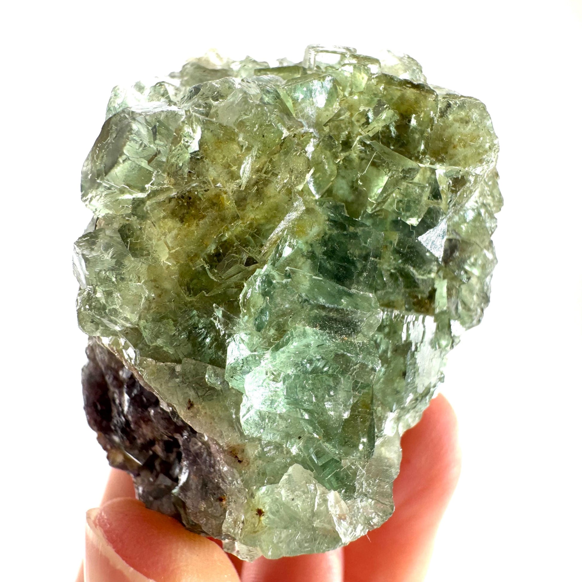 Okorusu Fluorite (Namibia) | green fluorite cluster, raw fluorite crystal, mineral specimen