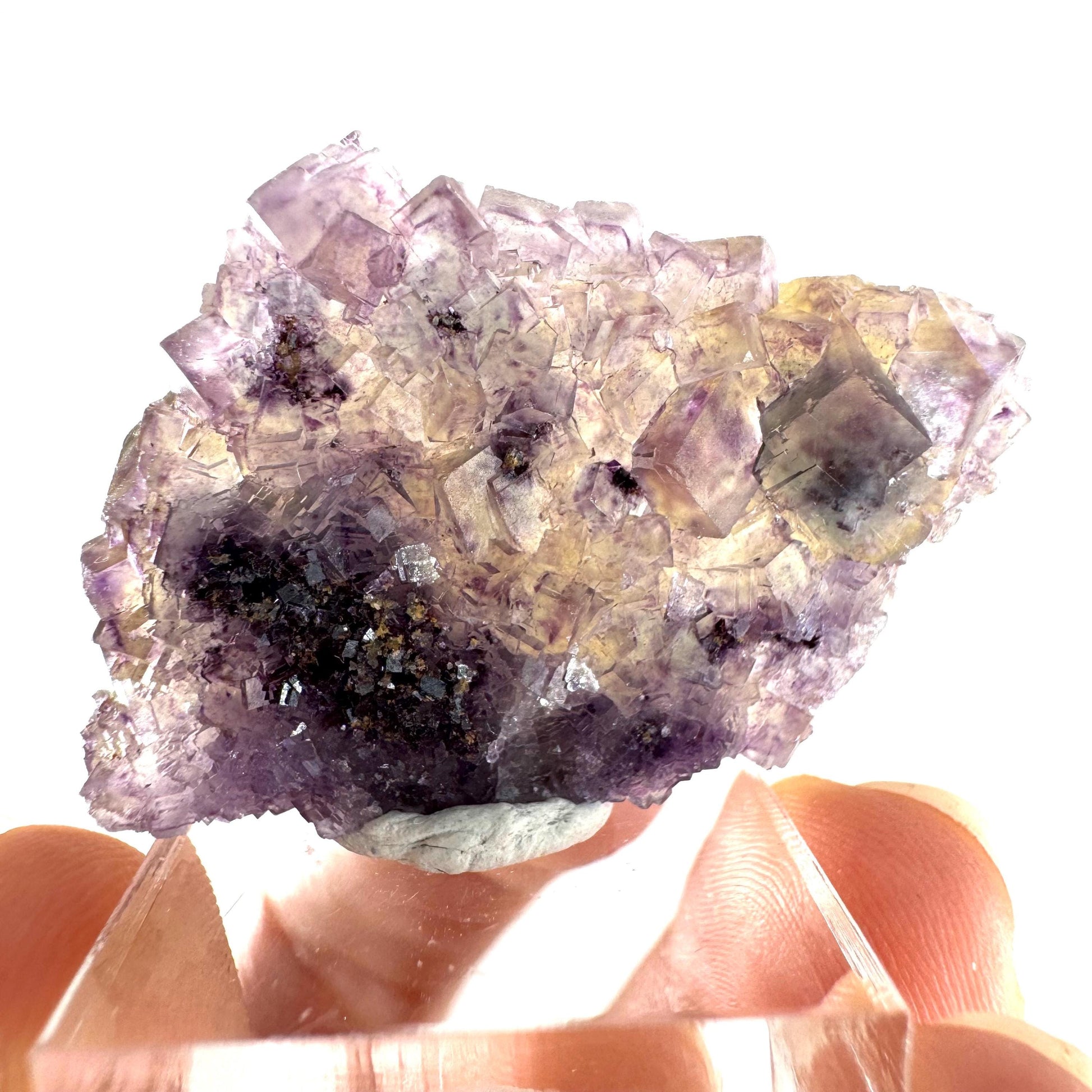 Okorusu Fluorite (Namibia) | “Honey Pocket” fluorite cluster, yellow fluorite crystal, mineral specimen