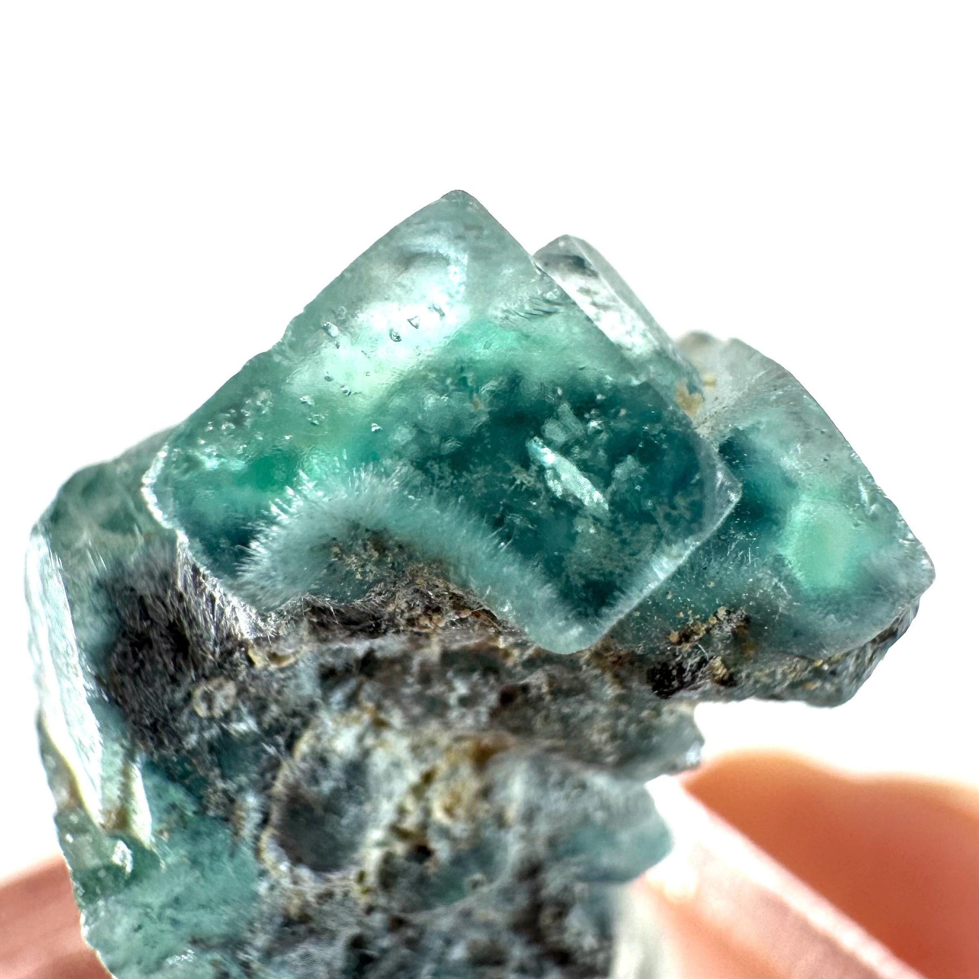Okorusu Fluorite (Namibia) | green-blue fluorite cluster, raw fluorite crystal, mineral specimen