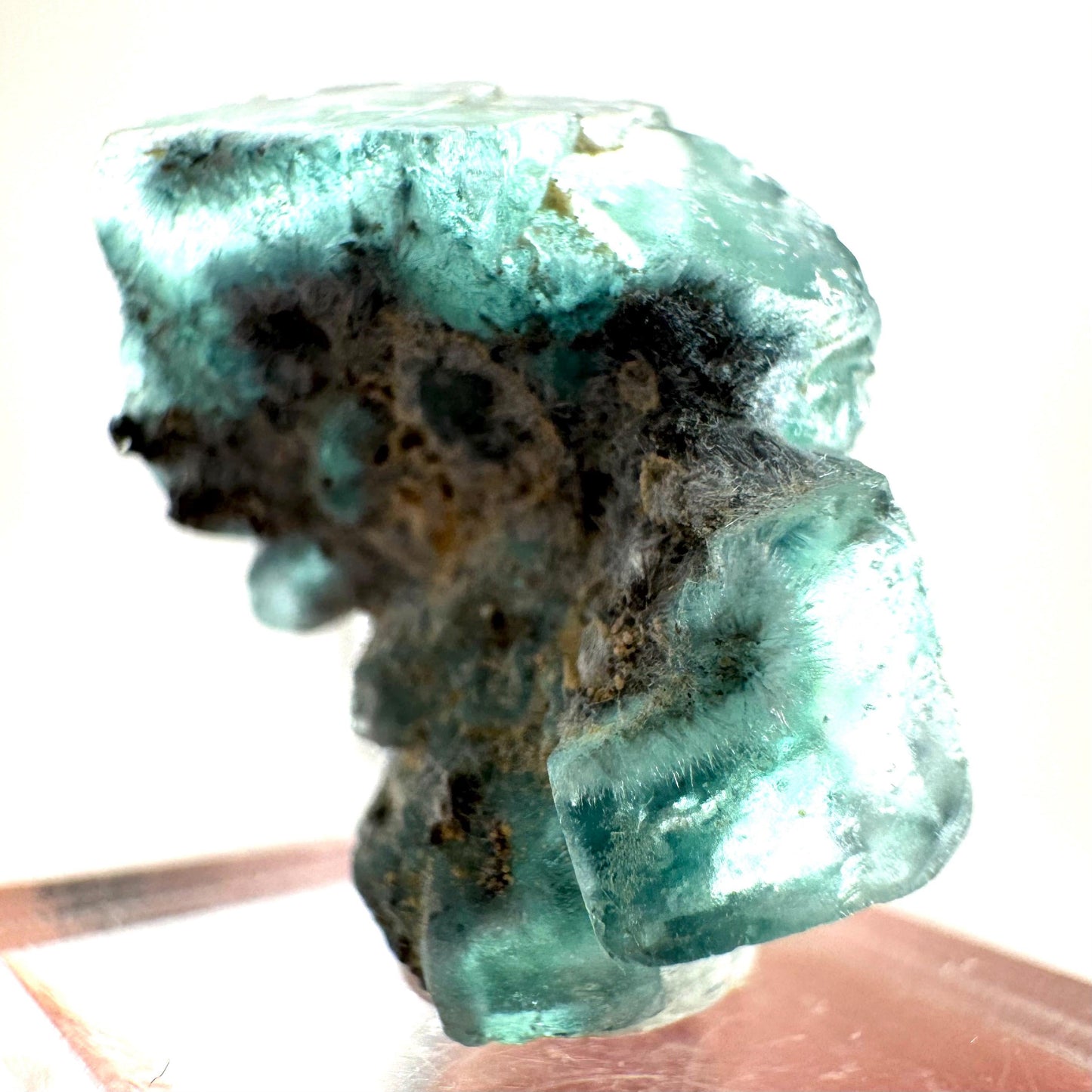 Okorusu Fluorite (Namibia) | green-blue fluorite cluster, raw fluorite crystal, mineral specimen