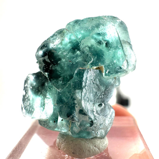 Okorusu Fluorite (Namibia) | green-blue fluorite cluster, raw fluorite crystal, mineral specimen