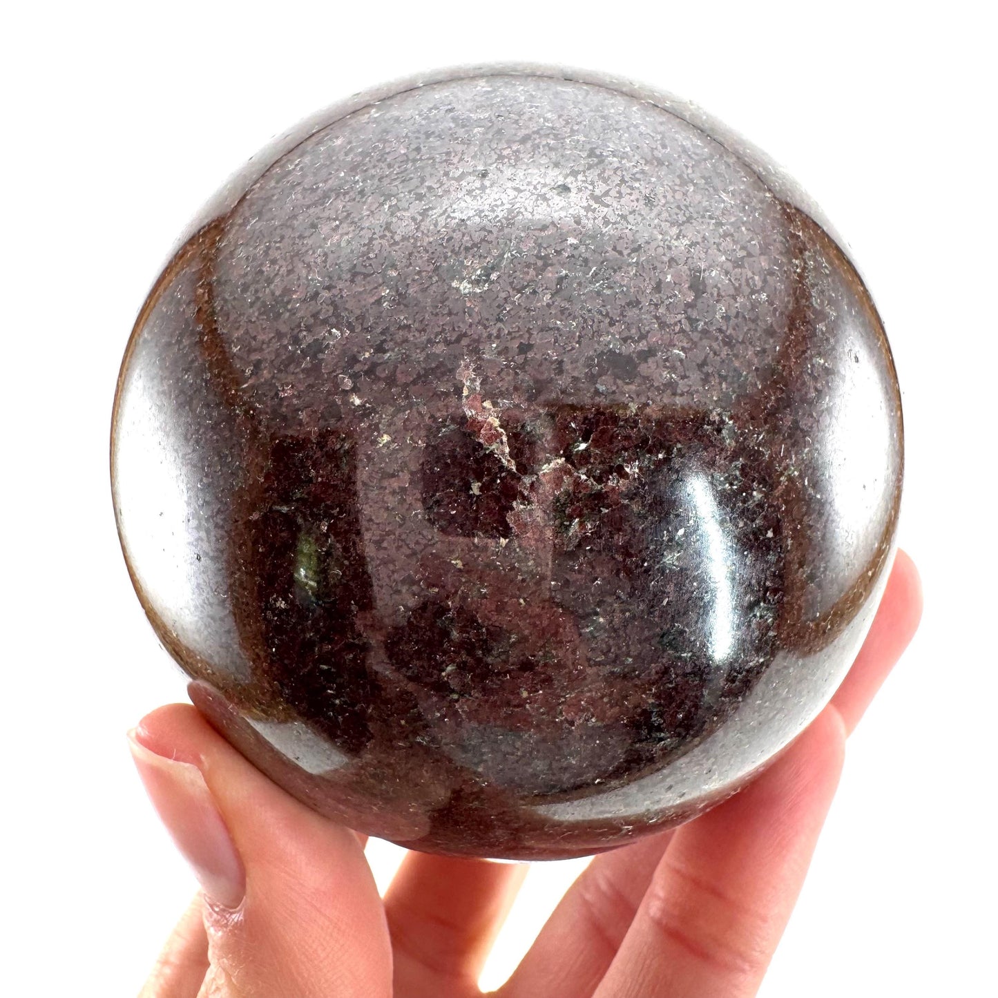 XL Garnet Sphere | red garnet, crystal ball, crystal orb, root chakra, polished garnet