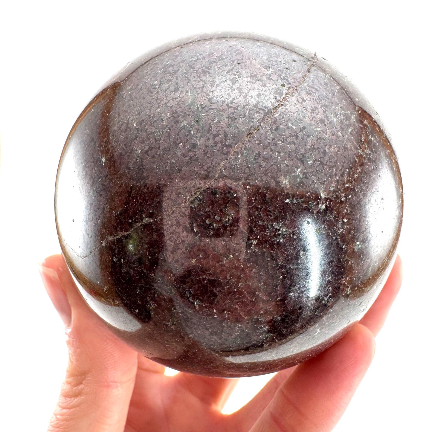 XL Garnet Sphere | red garnet, crystal ball, crystal orb, root chakra, polished garnet