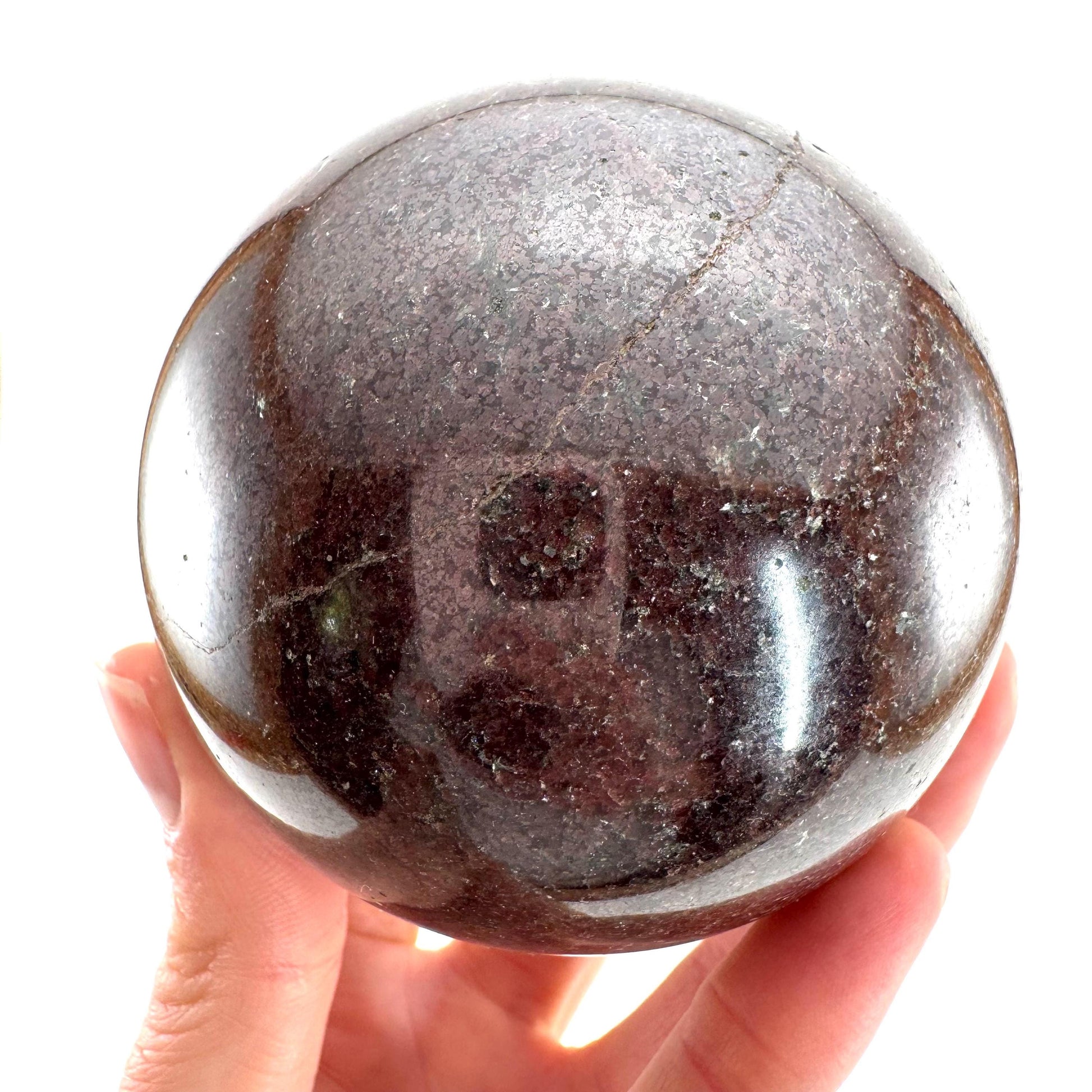 XL Garnet Sphere | red garnet, crystal ball, crystal orb, root chakra, polished garnet
