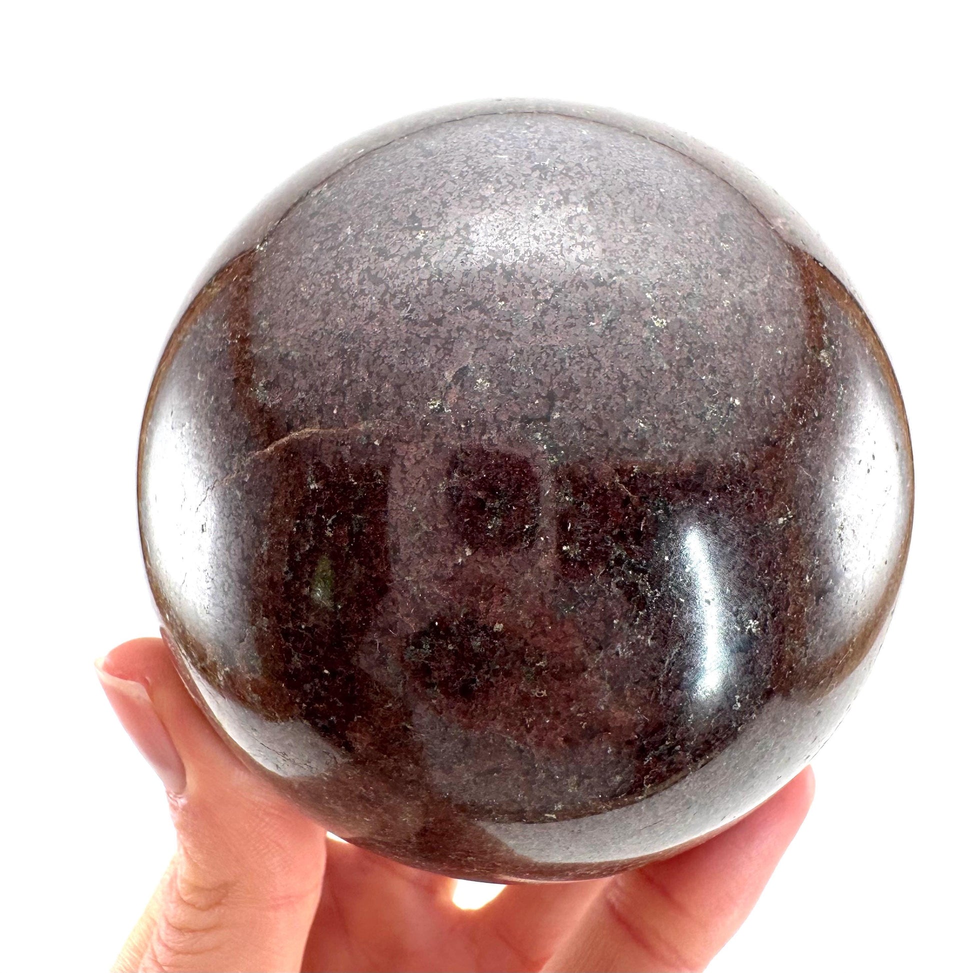 XL Garnet Sphere | red garnet, crystal ball, crystal orb, root chakra, polished garnet