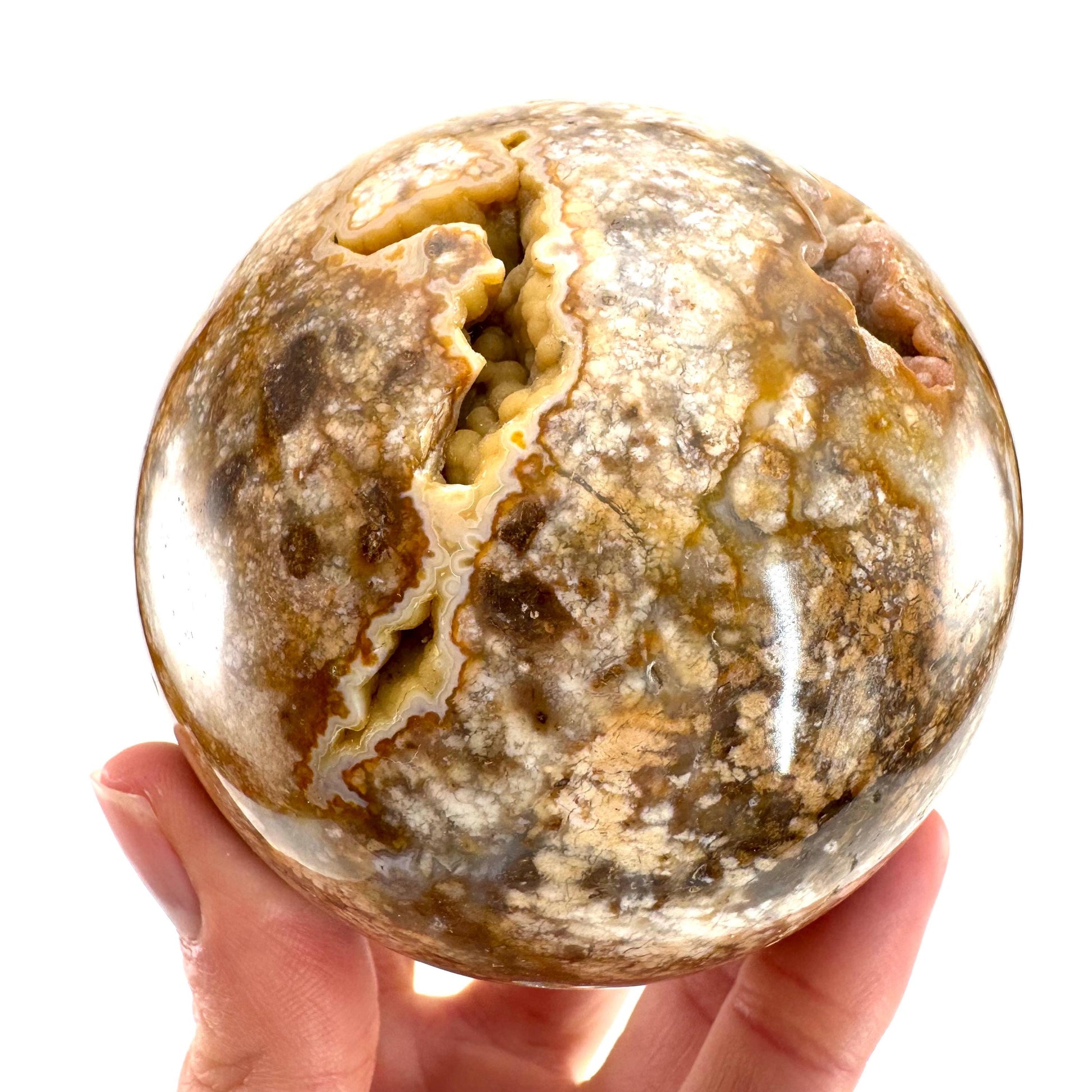 Druzy Jasper sphere | crystal ball, ocean jasper, polished druzy jasper, ocean jasper ball, polished crystal orb