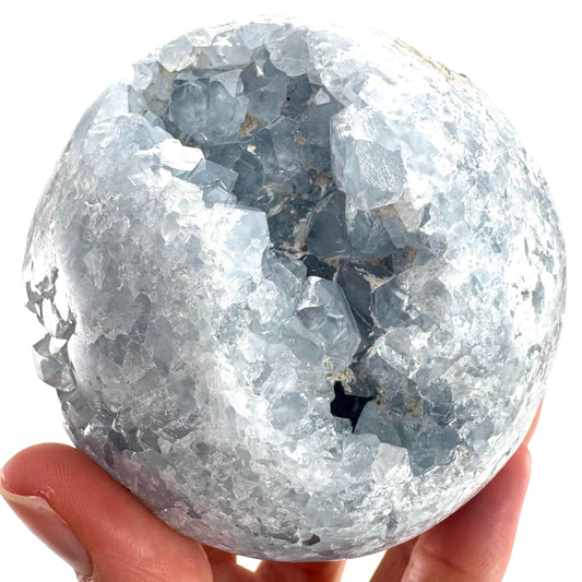Celestite Sphere | raw celestite crystal, celestite geode, natural celestite crystal, crystal ball