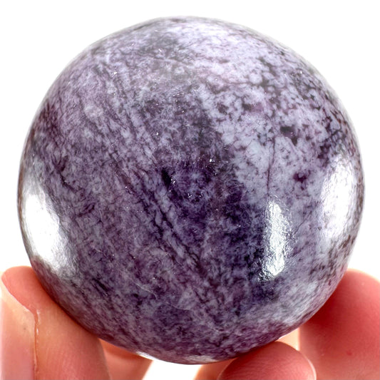 Kammererite Sphere | polished kammererite crystal ball, crystal sphere, natural kammererite