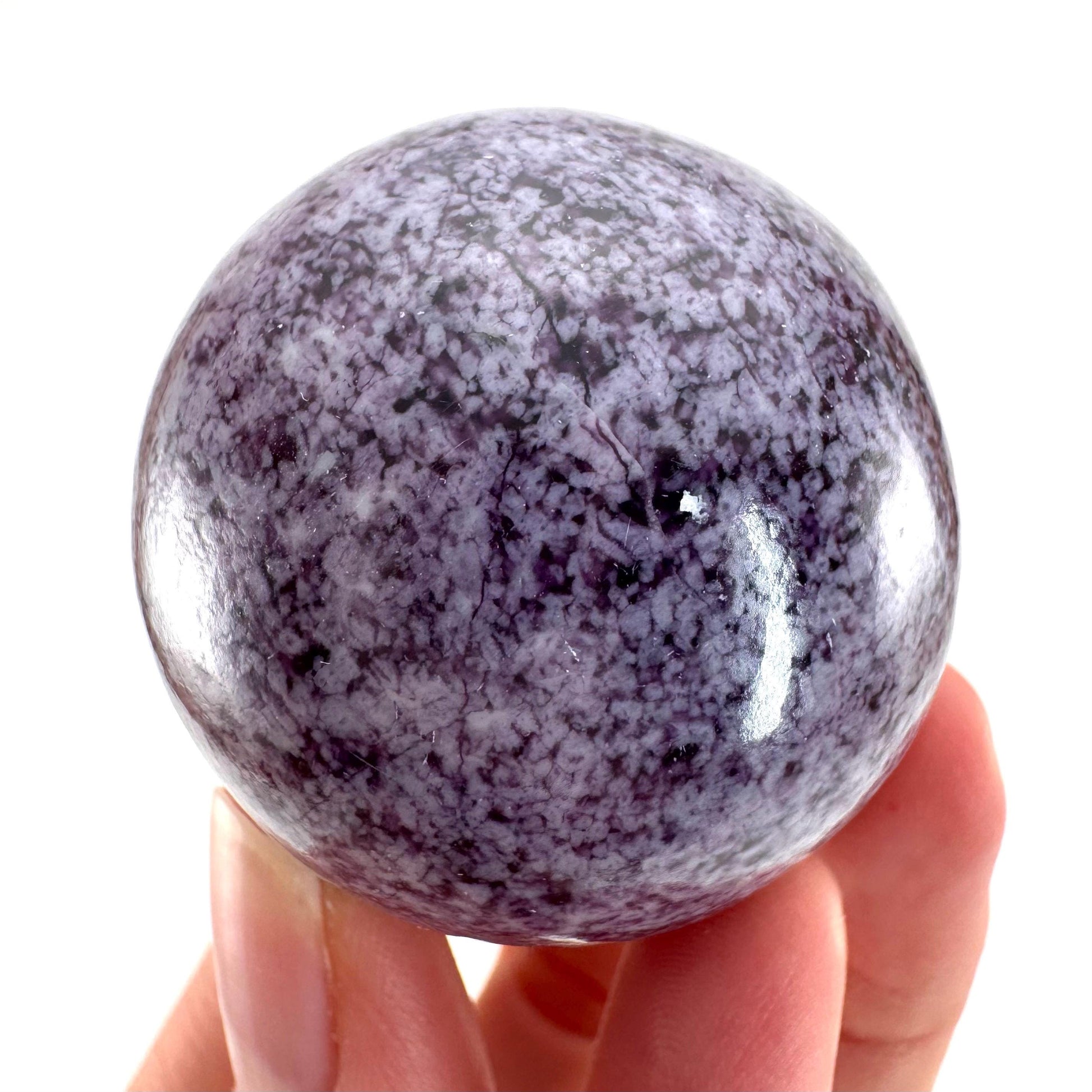 Kammererite Sphere | polished kammererite crystal ball, crystal sphere, natural kammererite