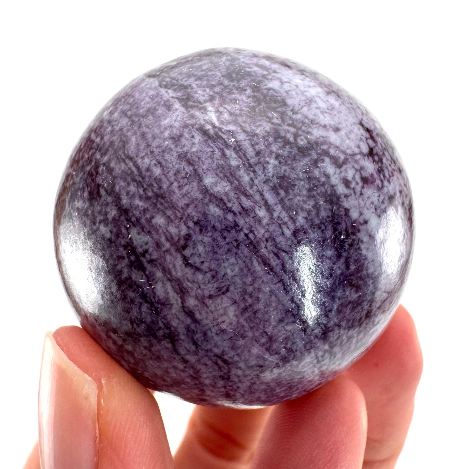 Kammererite Sphere | polished kammererite crystal ball, crystal sphere, natural kammererite