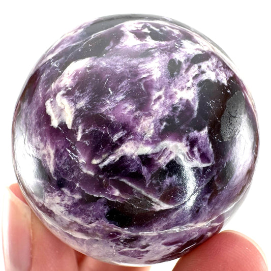 Kammererite Sphere | polished kammererite crystal ball, crystal sphere, natural kammererite