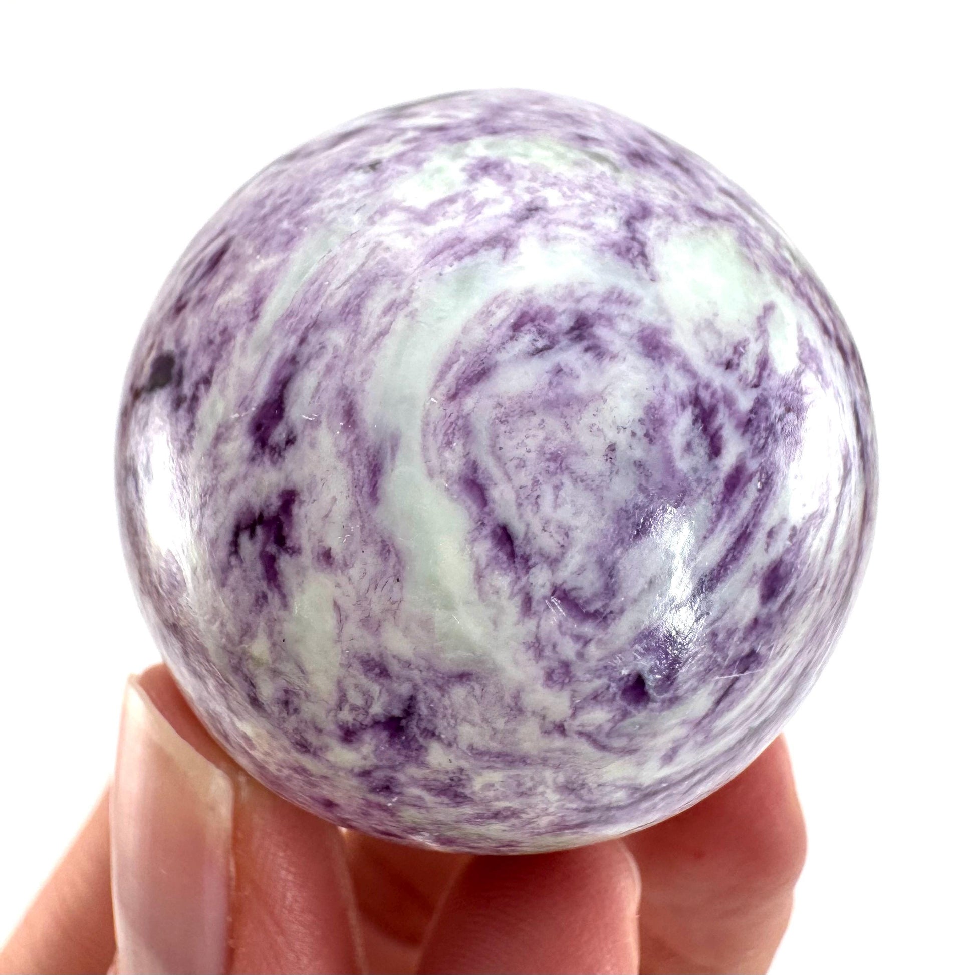 Kammererite Sphere | polished kammererite crystal ball, crystal sphere, natural kammererite