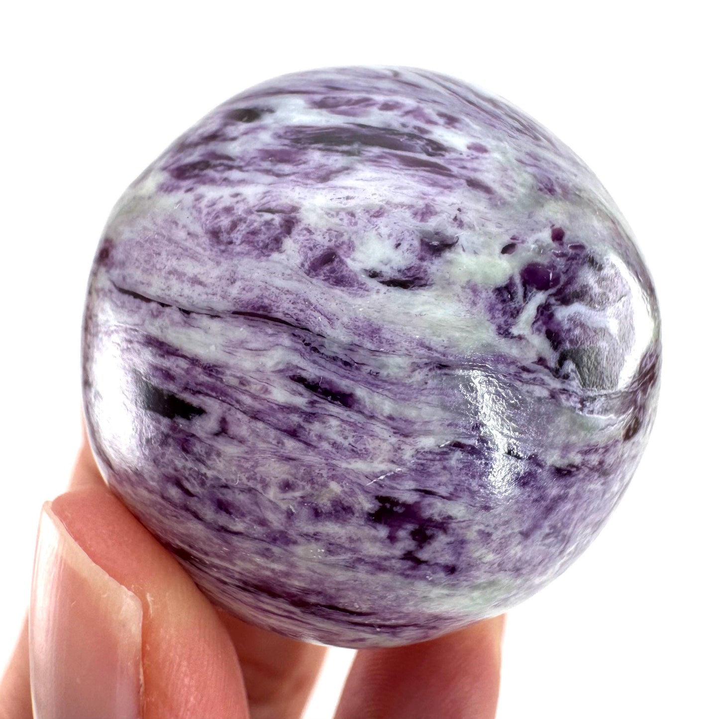 Kammererite Sphere | polished kammererite crystal ball, crystal sphere, natural kammererite