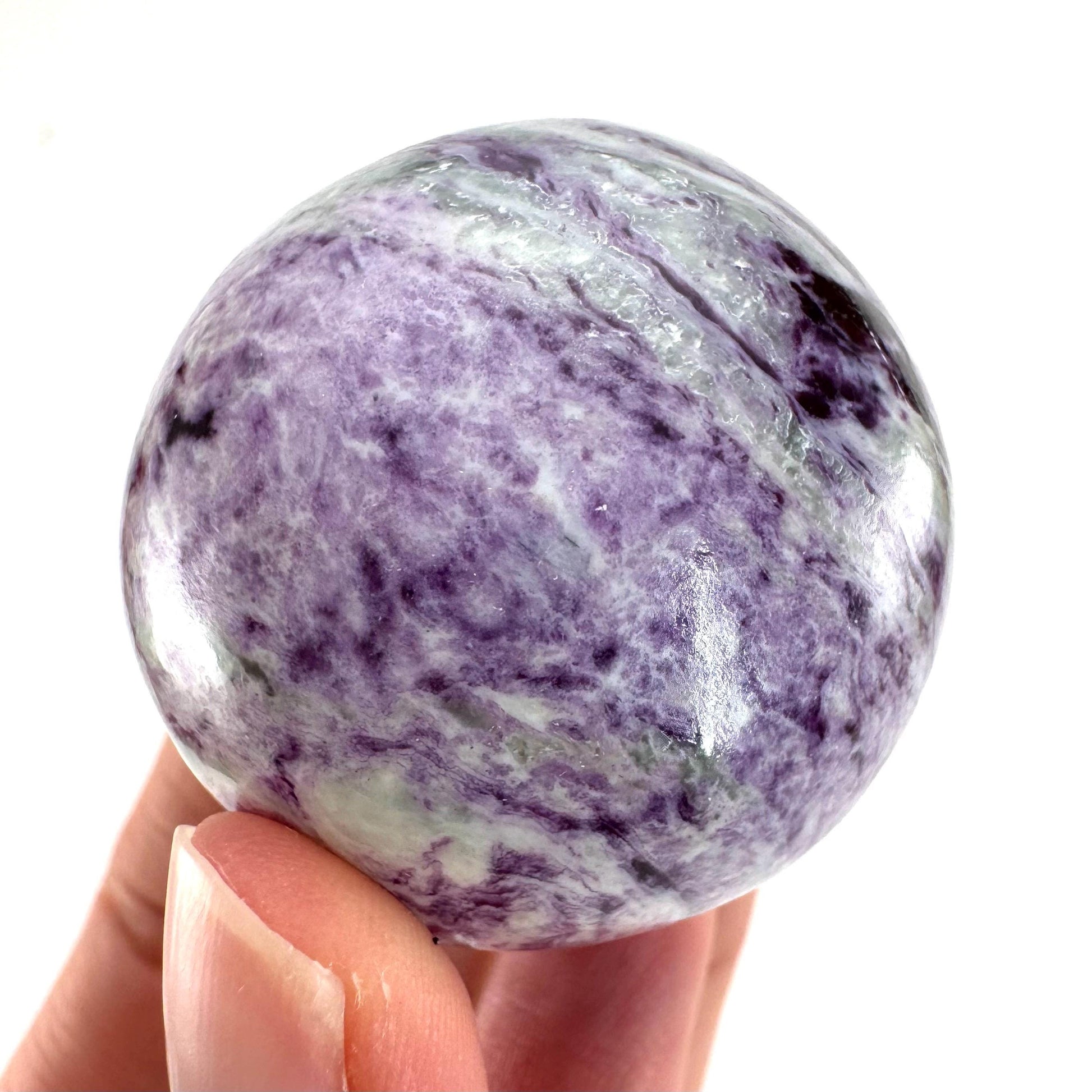 Kammererite Sphere | polished kammererite crystal ball, crystal sphere, natural kammererite
