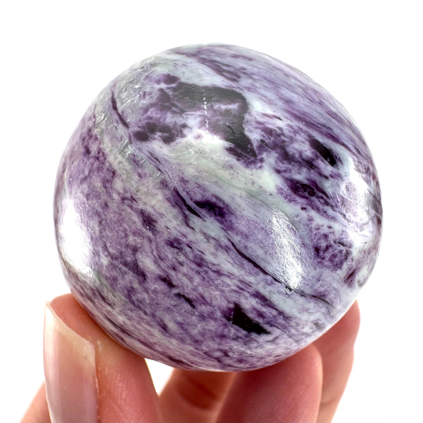 Kammererite Sphere | polished kammererite crystal ball, crystal sphere, natural kammererite