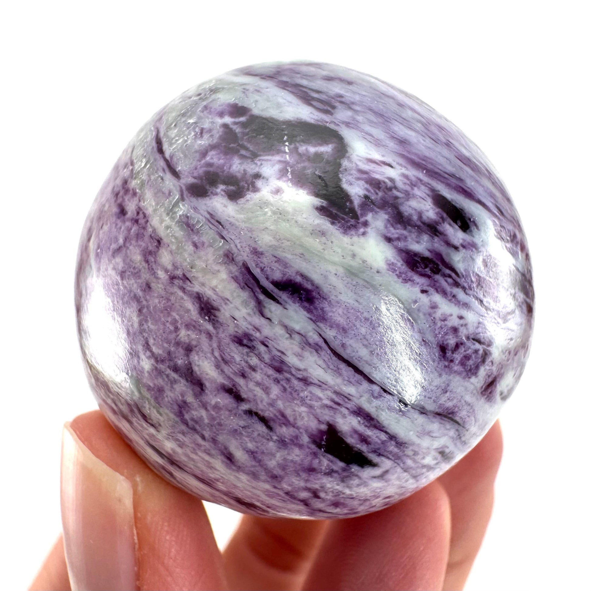 Kammererite Sphere | polished kammererite crystal ball, crystal sphere, natural kammererite