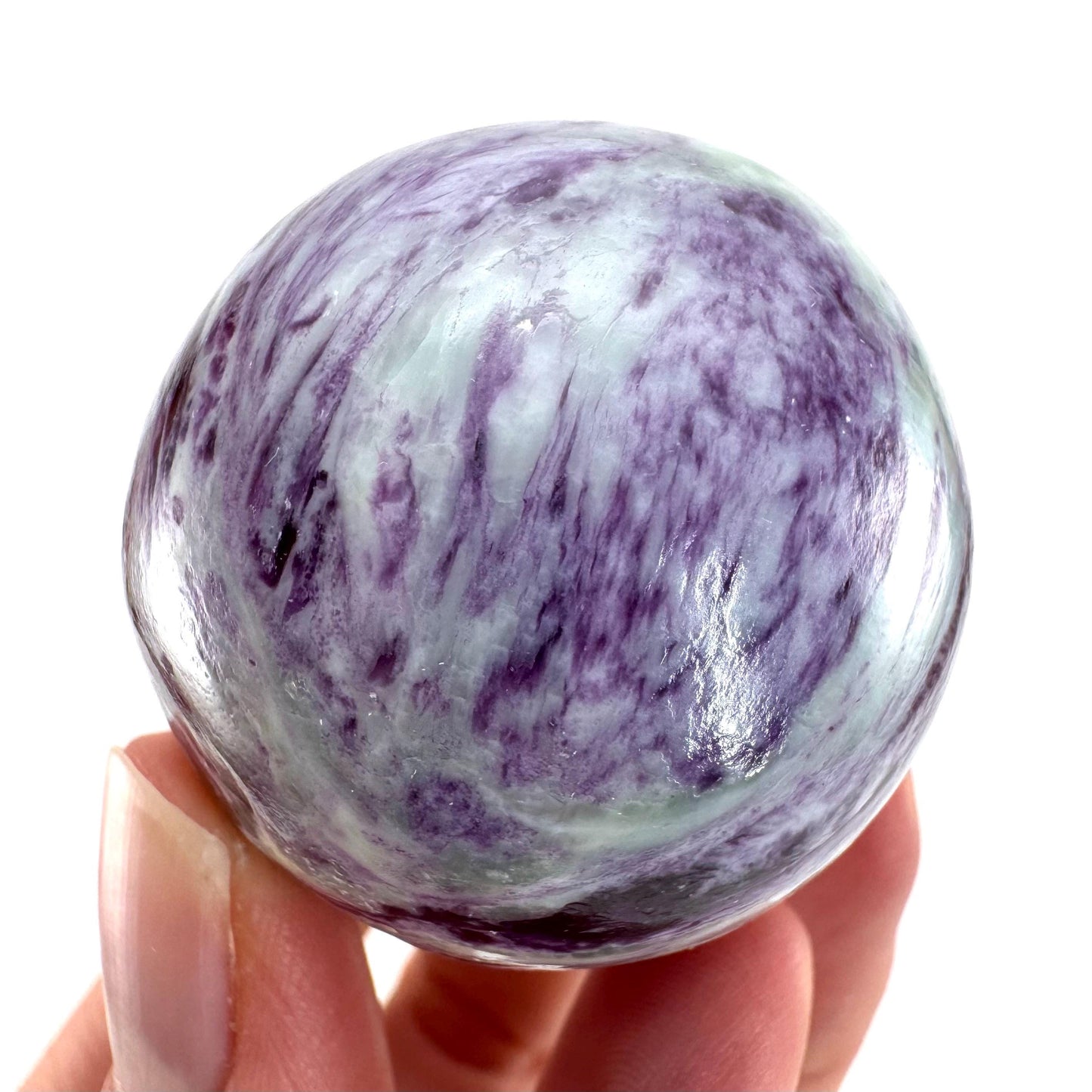 Kammererite Sphere | polished kammererite crystal ball, crystal sphere, natural kammererite