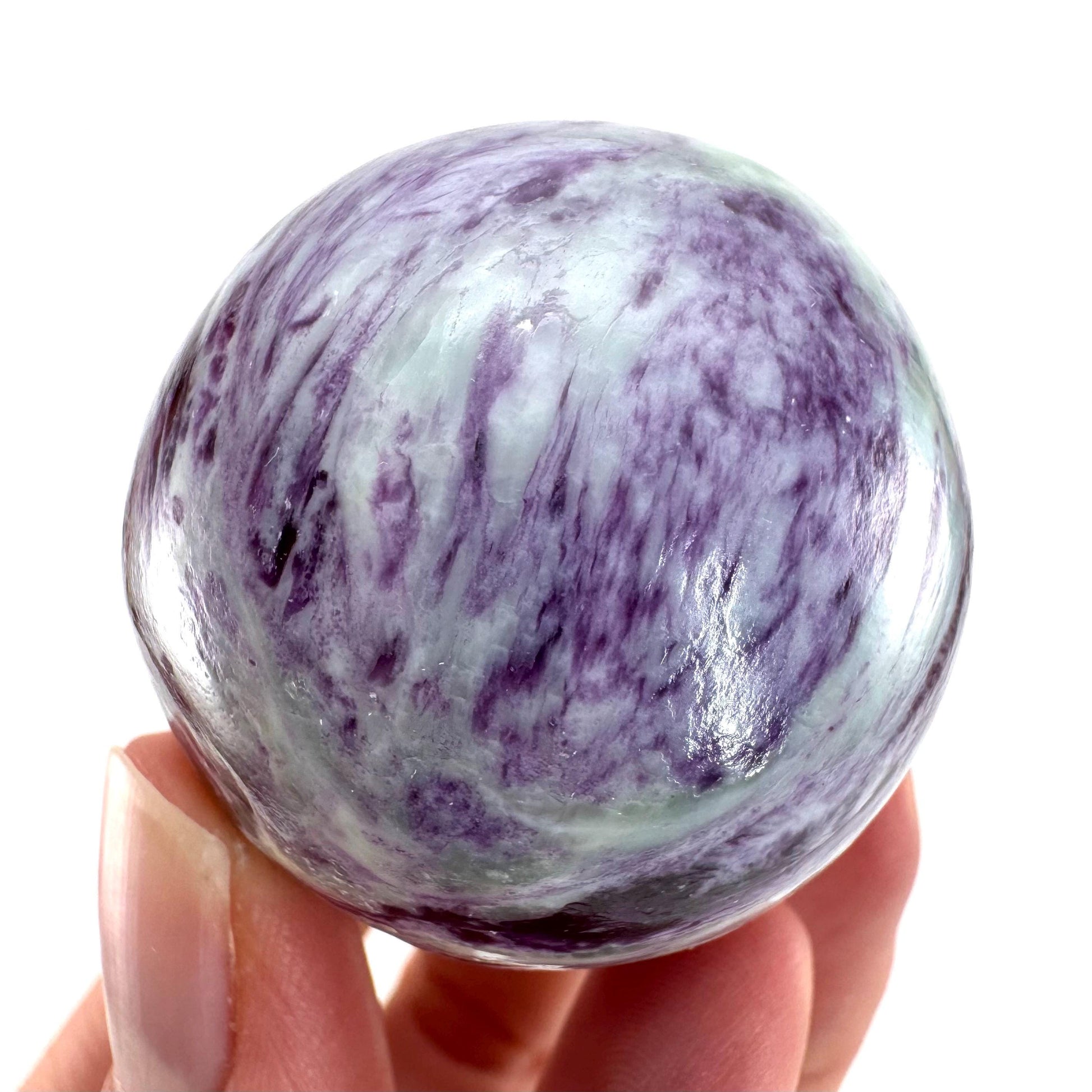 Kammererite Sphere | polished kammererite crystal ball, crystal sphere, natural kammererite