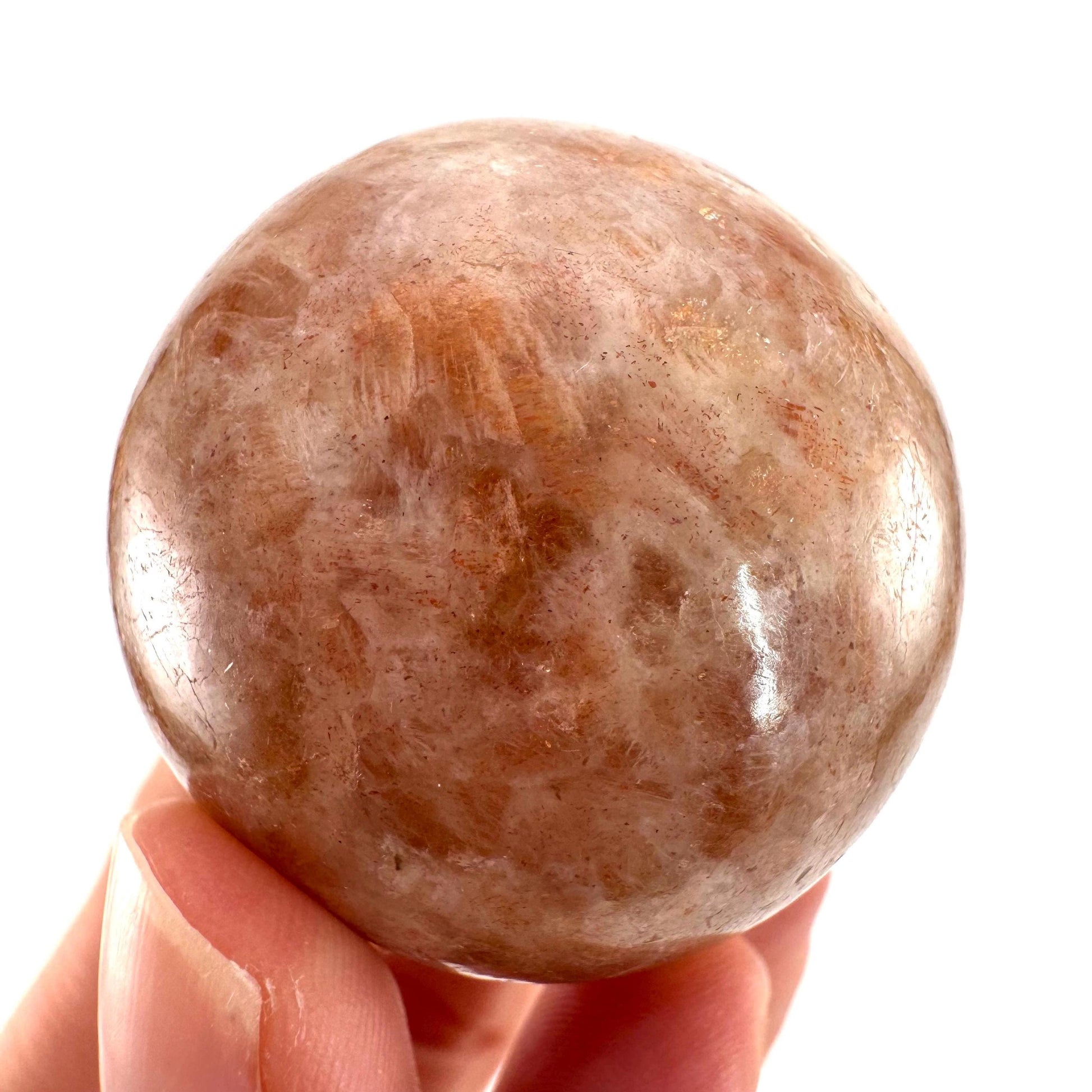 Sunstone Sphere | polished sunstone, sunstone crystal ball, crystal sphere, orange moonstone sphere