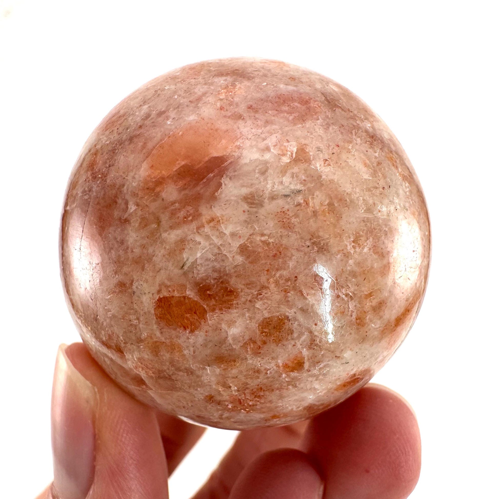 Sunstone Sphere | polished sunstone, sunstone crystal ball, crystal sphere, orange moonstone sphere