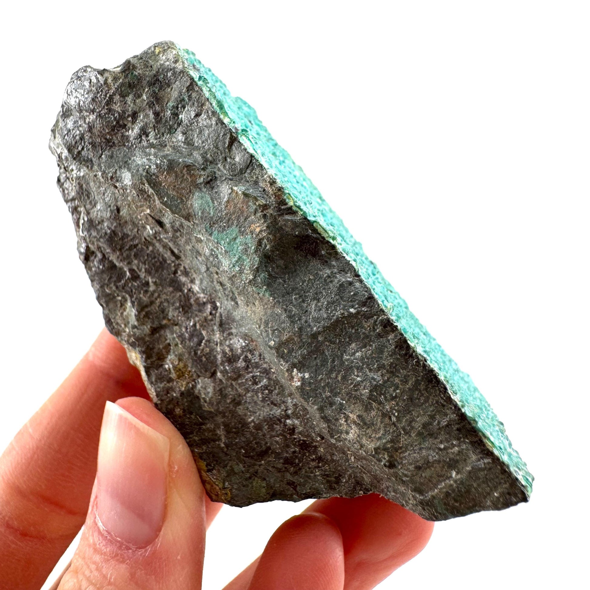 Chrysocolla / Gem Silica (DR Congo) | botryoidal chrysocolla crystal, mineral specimen