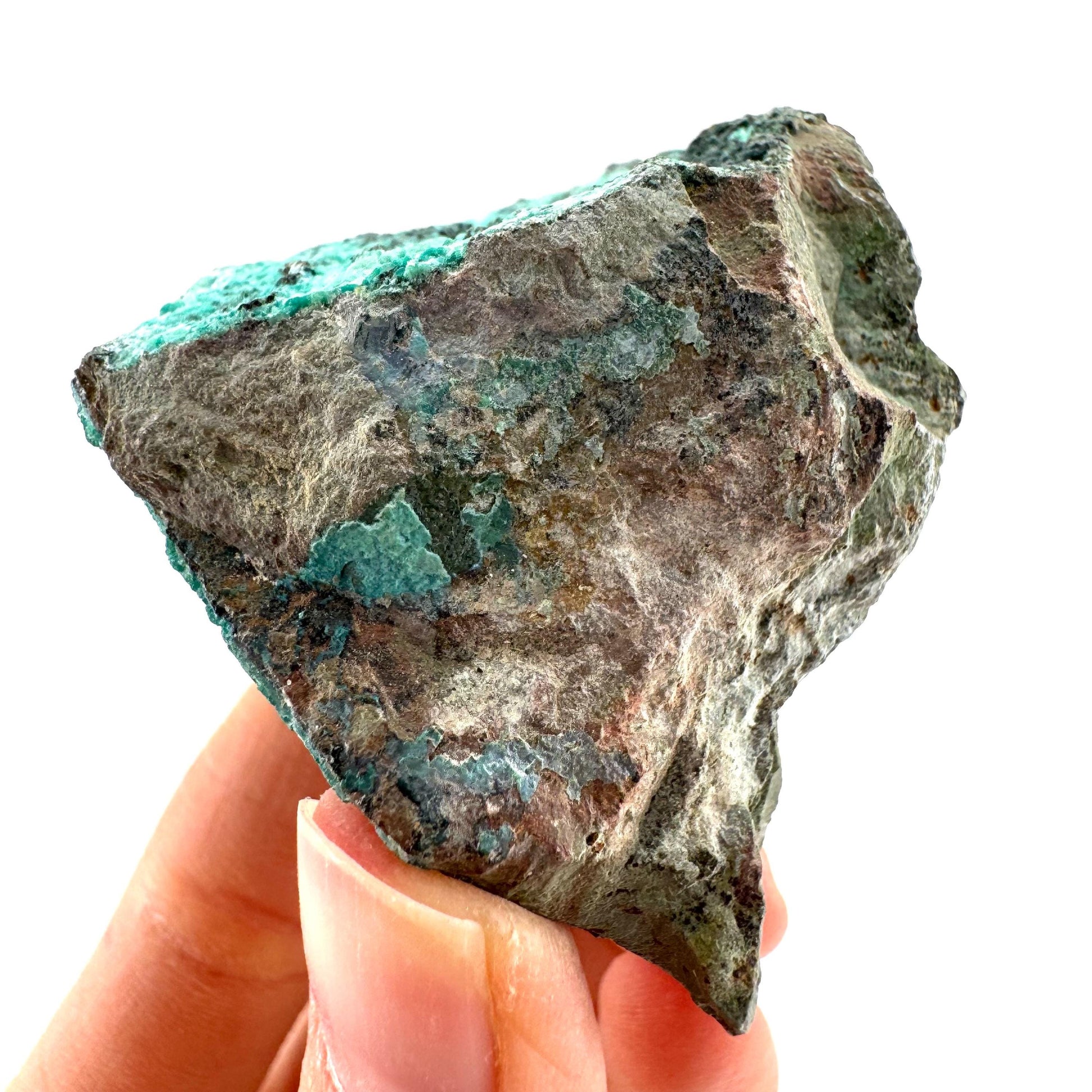 Chrysocolla / Gem Silica (DR Congo) | botryoidal chrysocolla crystal, mineral specimen