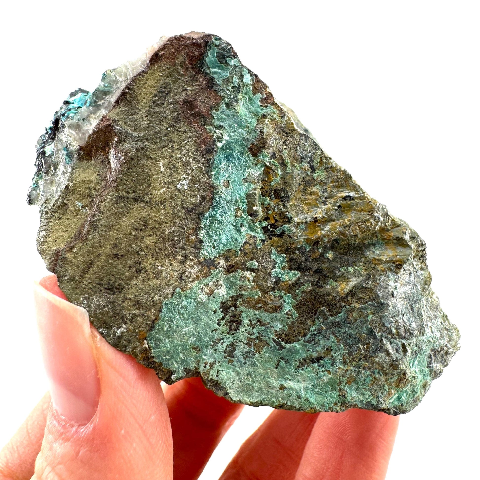 Chrysocolla / Gem Silica (DR Congo) | botryoidal chrysocolla crystal, mineral specimen