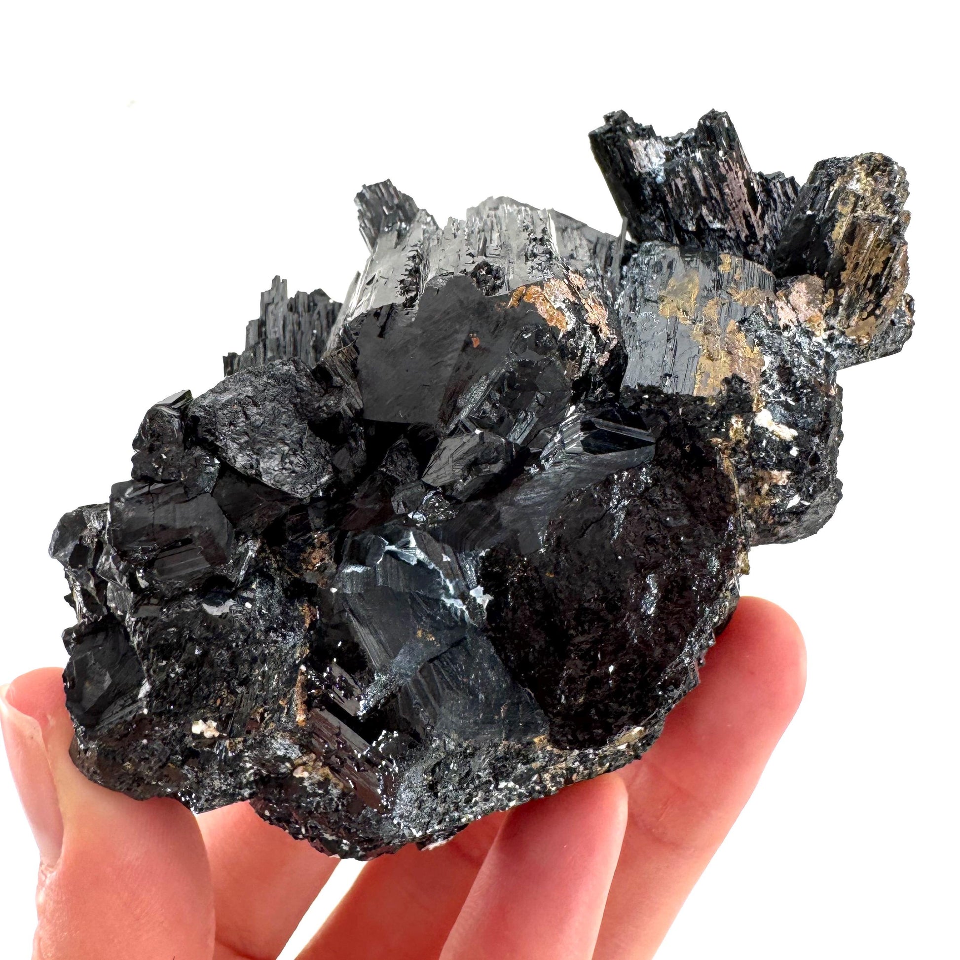 Raw Black Tourmaline Crystal Cluster | Namibia Protection Stone