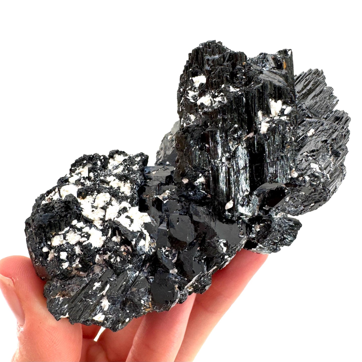 Raw Black Tourmaline Crystal Cluster | Namibia Protection Stone