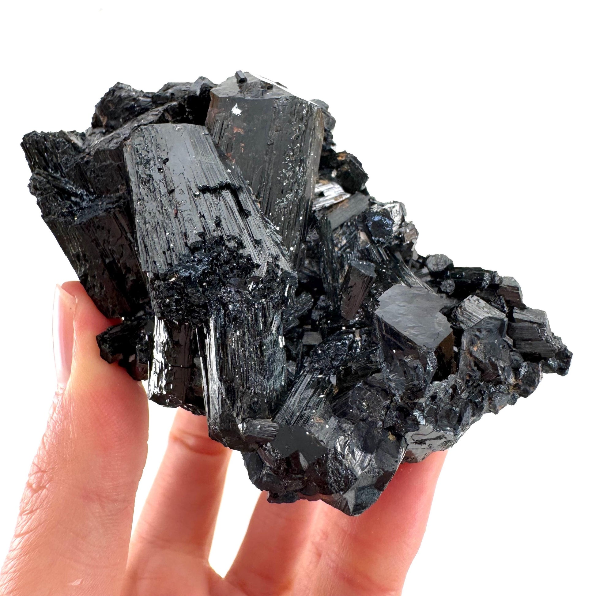 Black Tourmaline Cluster | Namibian Raw Crystal Protection Stone
