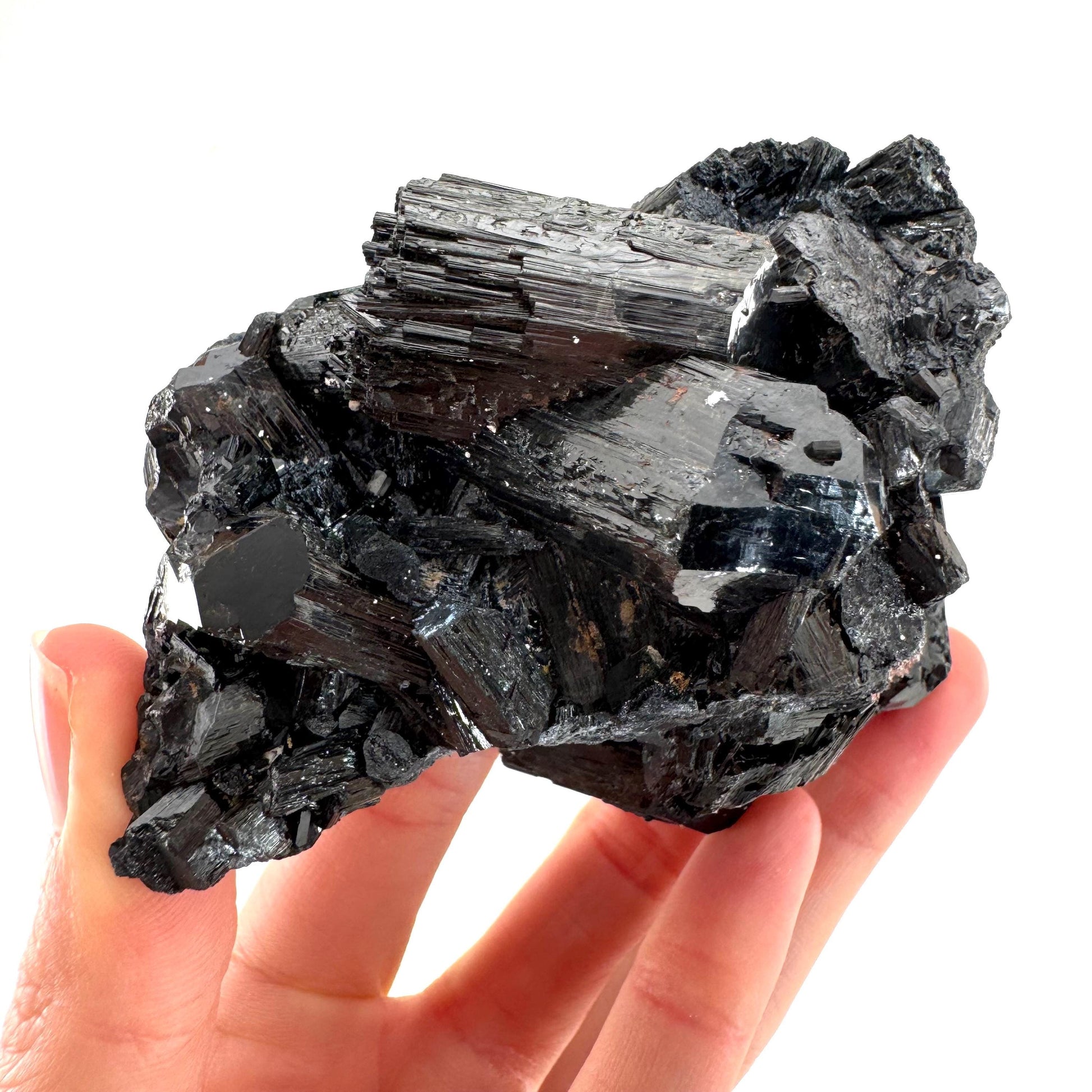 Black Tourmaline Cluster | Namibian Raw Crystal Protection Stone