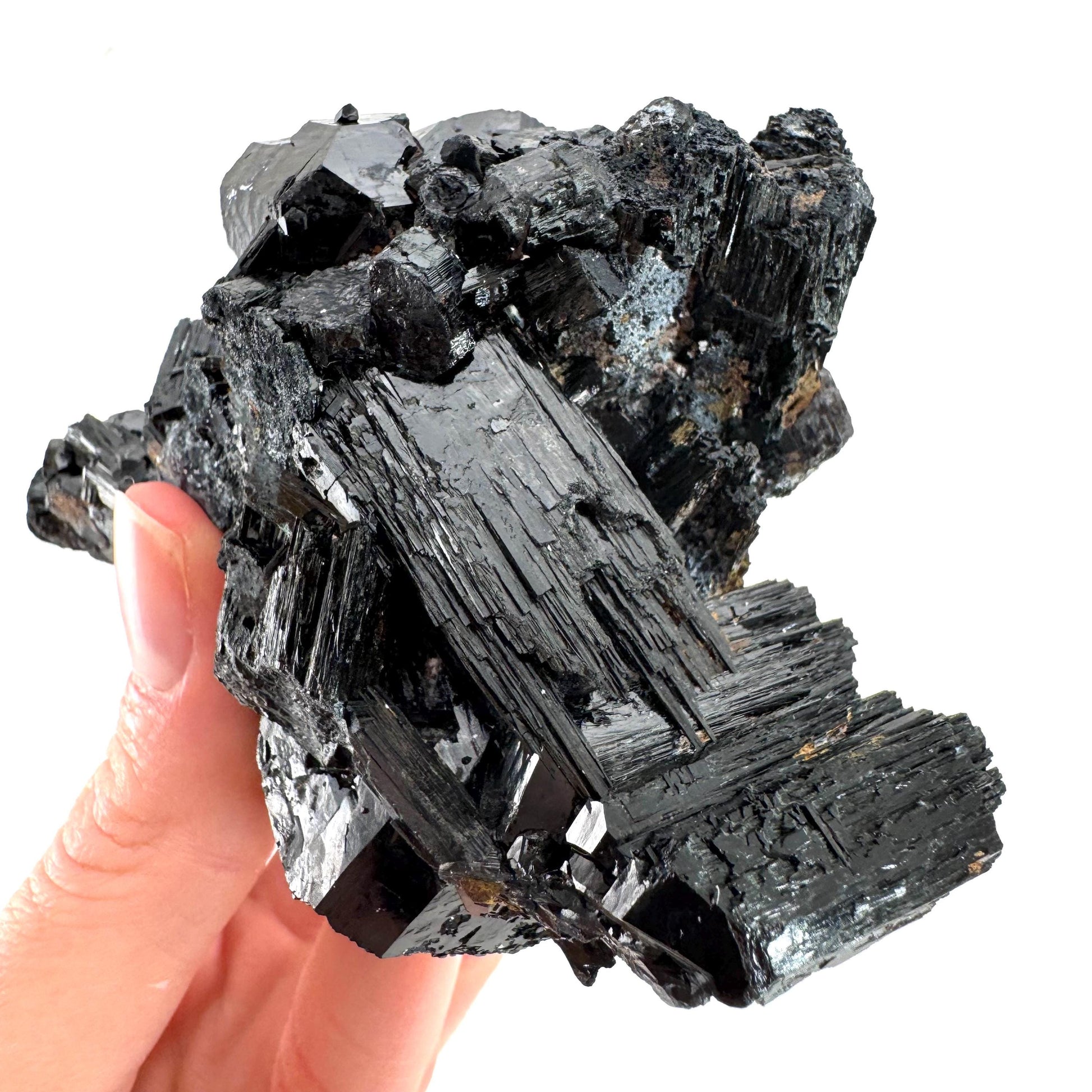 Black Tourmaline Cluster | Namibian Raw Crystal Protection Stone