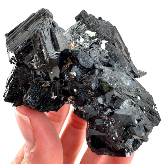 Black Tourmaline Cluster | Namibian Raw Crystal Protection Stone