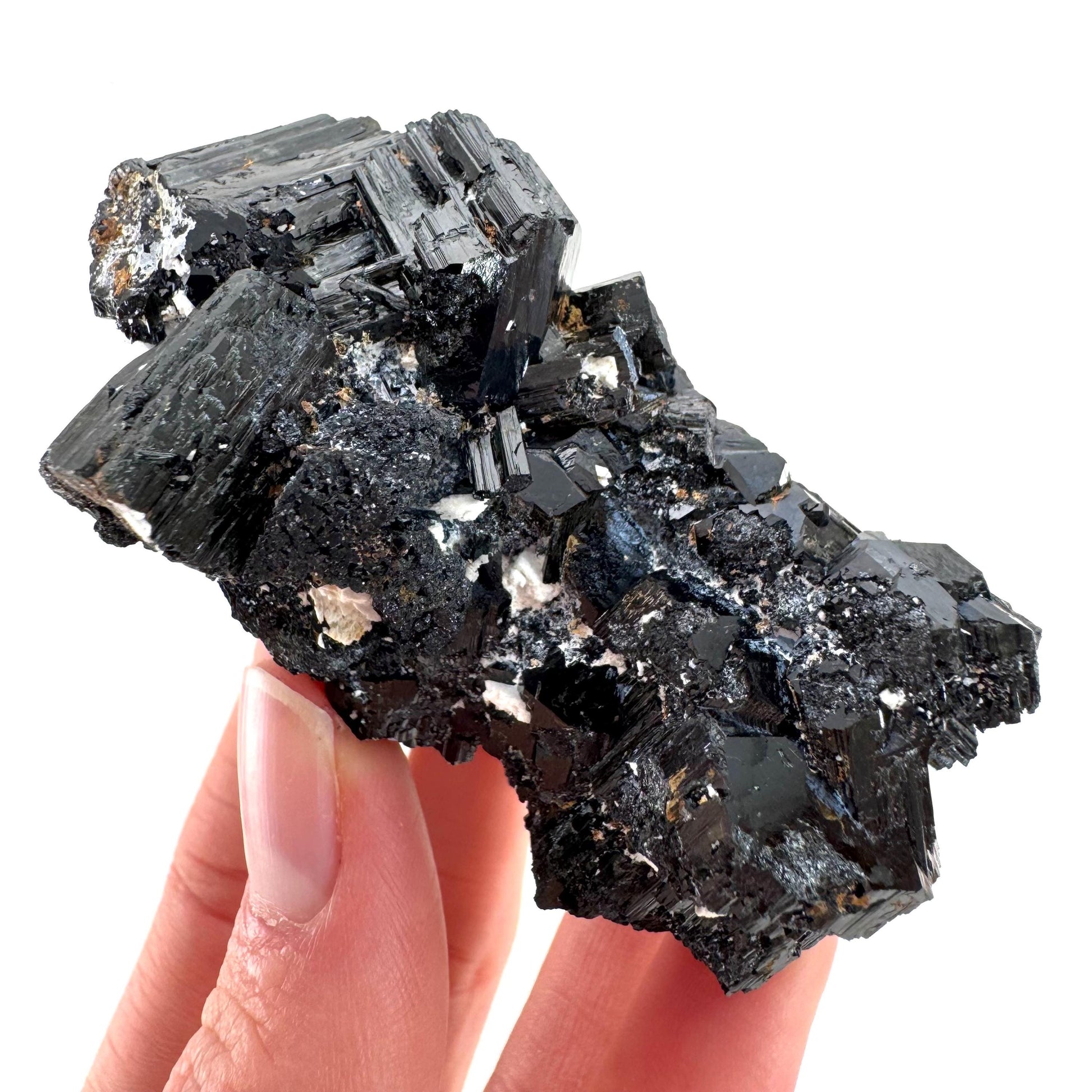 Black Tourmaline Cluster | Namibian Raw Crystal Protection Stone