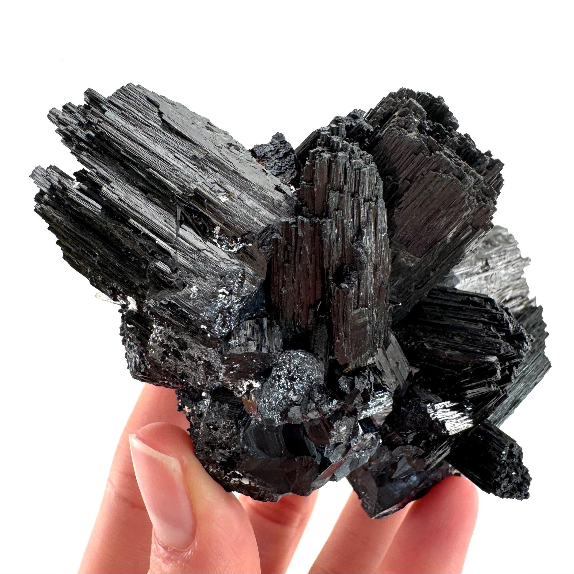 Black Tourmaline Cluster | Namibian Raw Crystal Protection Stone