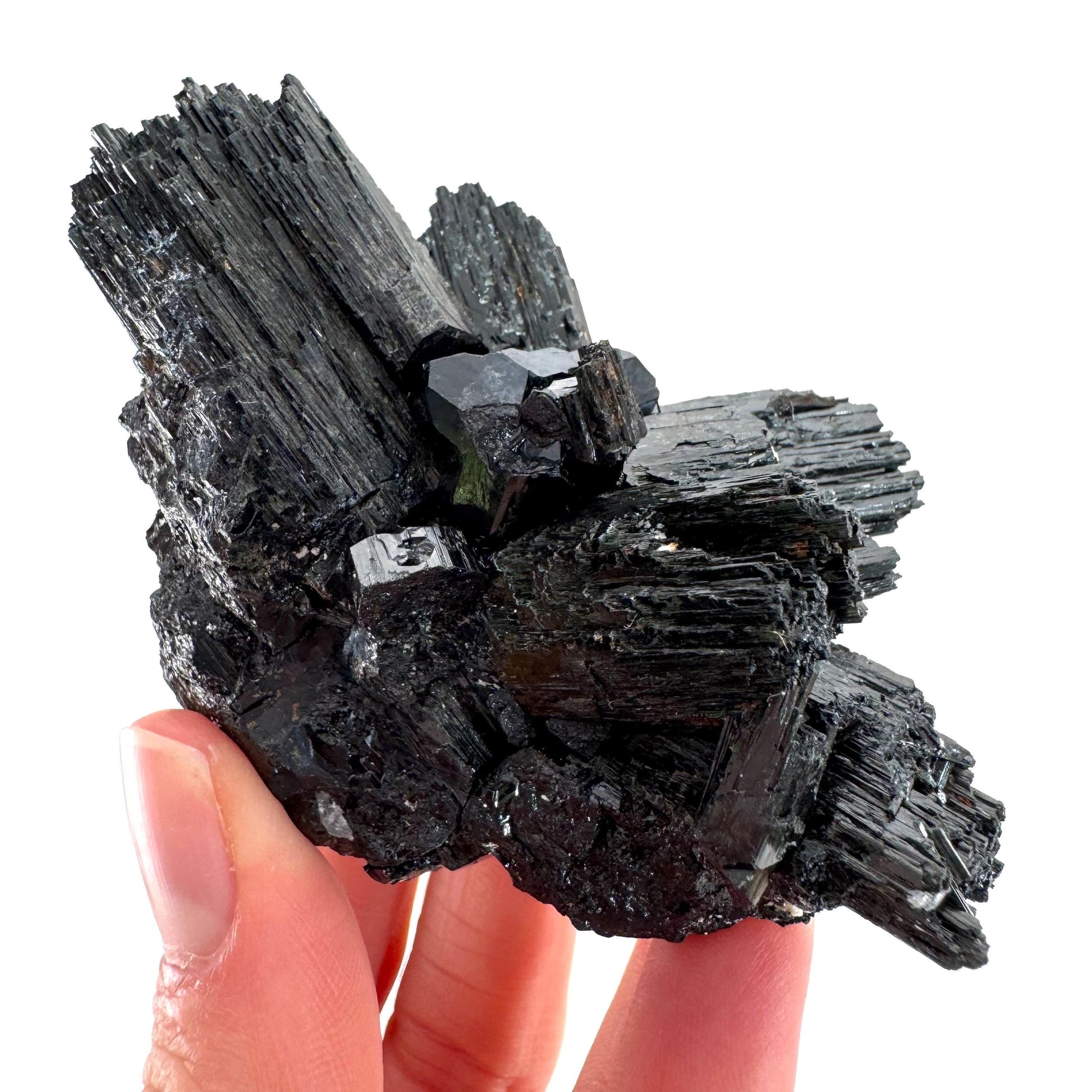 Raw Black Tourmaline Crystal Cluster | Namibia, Protection Stone