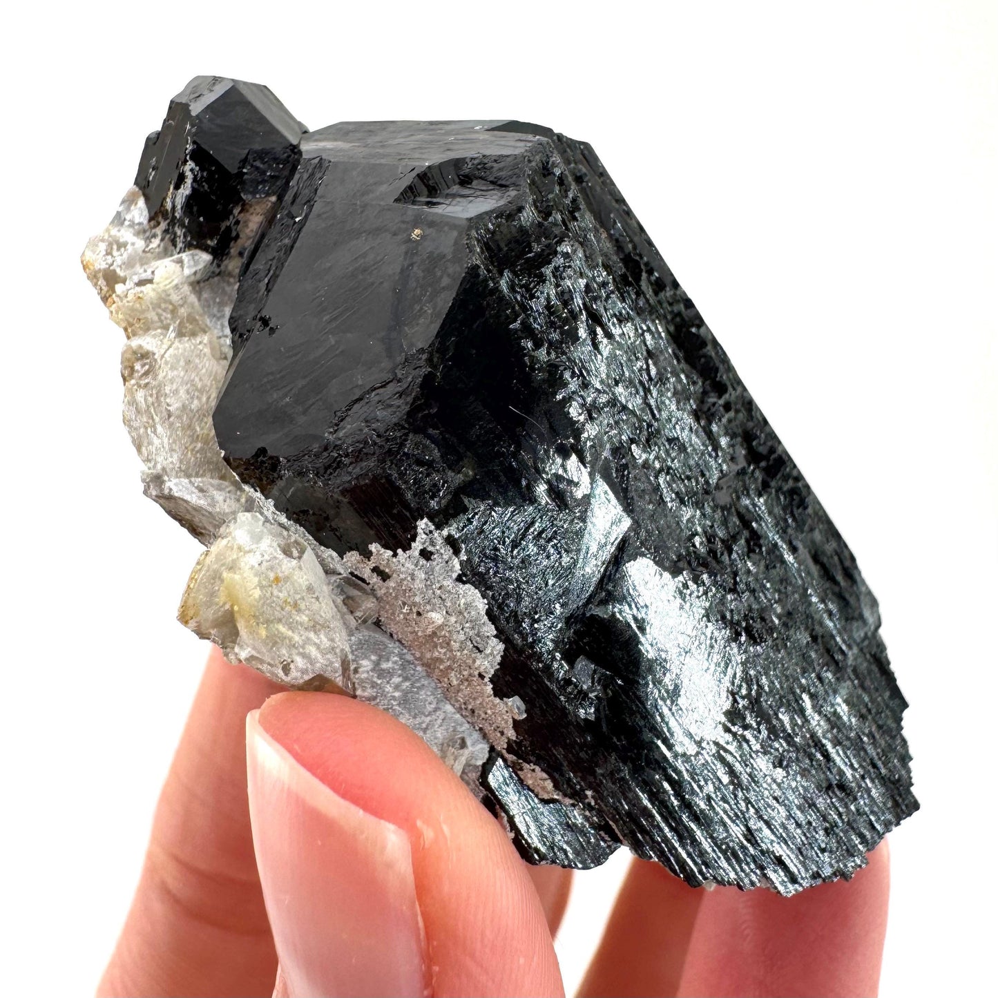 Black Tourmaline Crystal Cluster | Namibian Raw Schorl Protection Stone