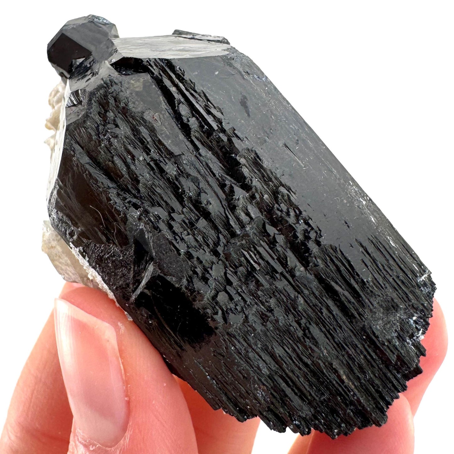Black Tourmaline Crystal Cluster | Namibian Raw Schorl Protection Stone