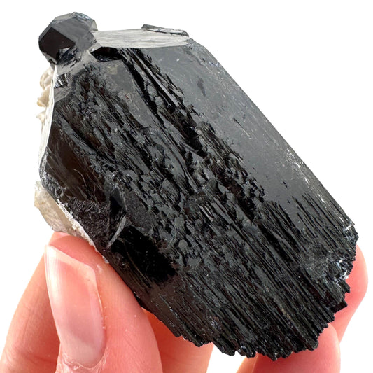 Black Tourmaline Crystal Cluster | Namibian Raw Schorl Protection Stone