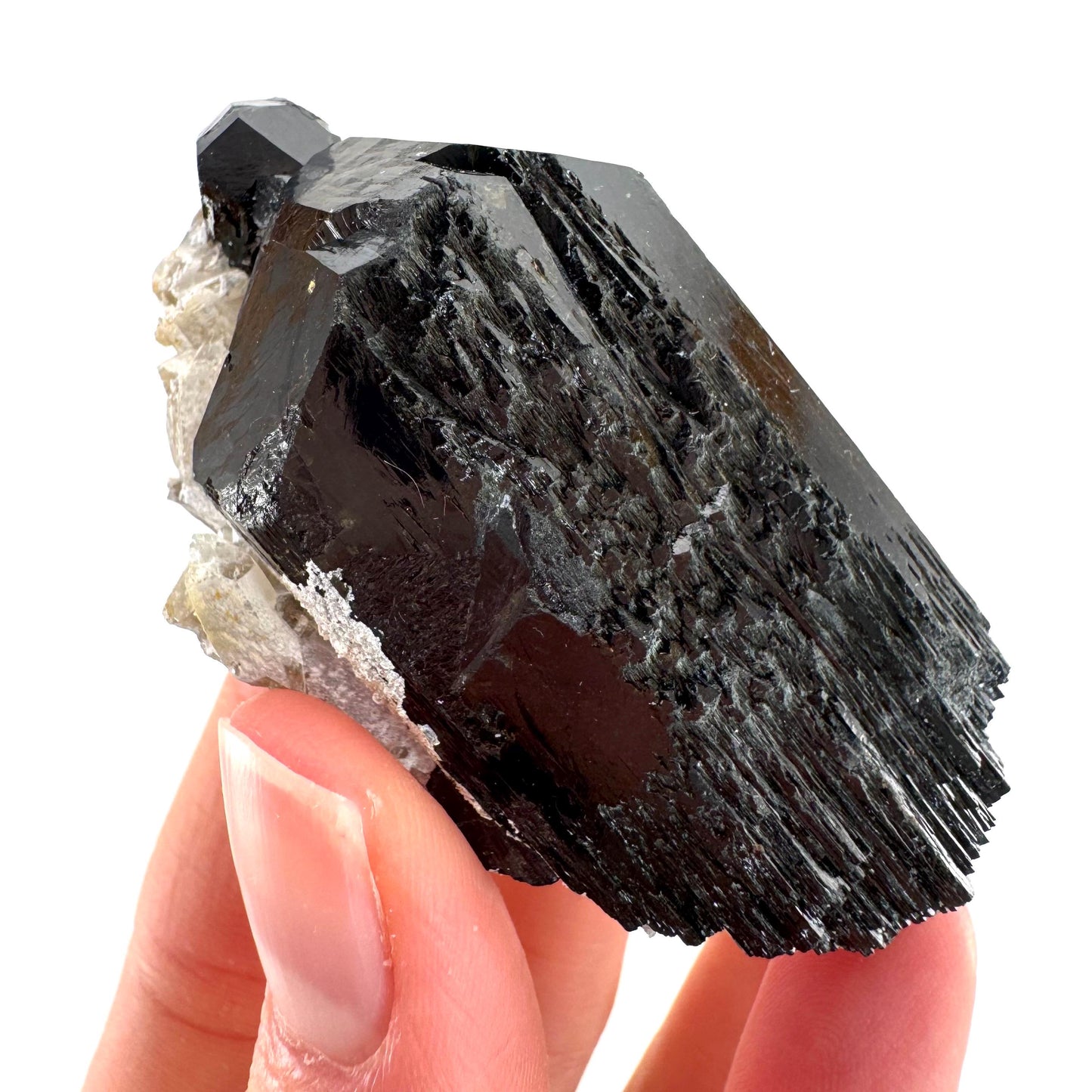 Black Tourmaline Crystal Cluster | Namibian Raw Schorl Protection Stone