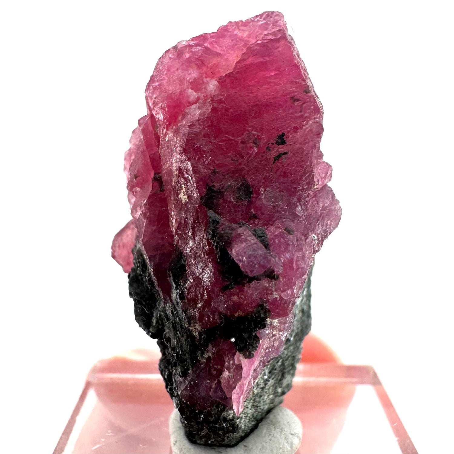 Ruby on Matrix | genuine raw red ruby crystal, natural mineral specimen