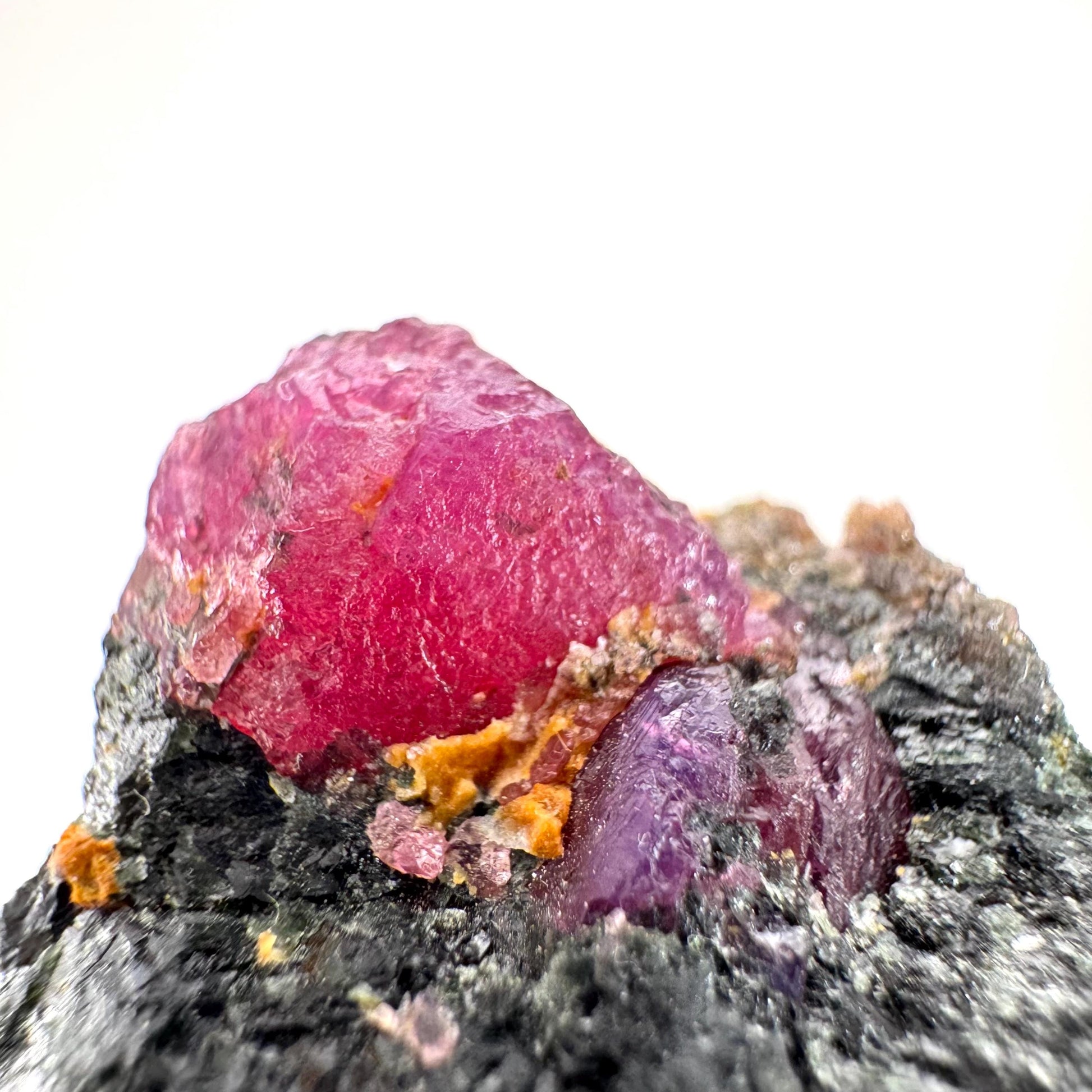 Ruby on Matrix | genuine raw red ruby crystal, natural mineral specimen